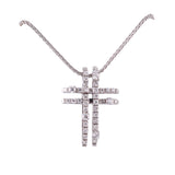 Damiani 18k Gold Diamond Cross Pendant Necklace