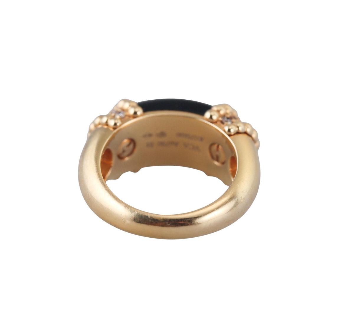 Van Cleef & Arpels Perlée Couleurs Gold Diamond Onyx Ring
