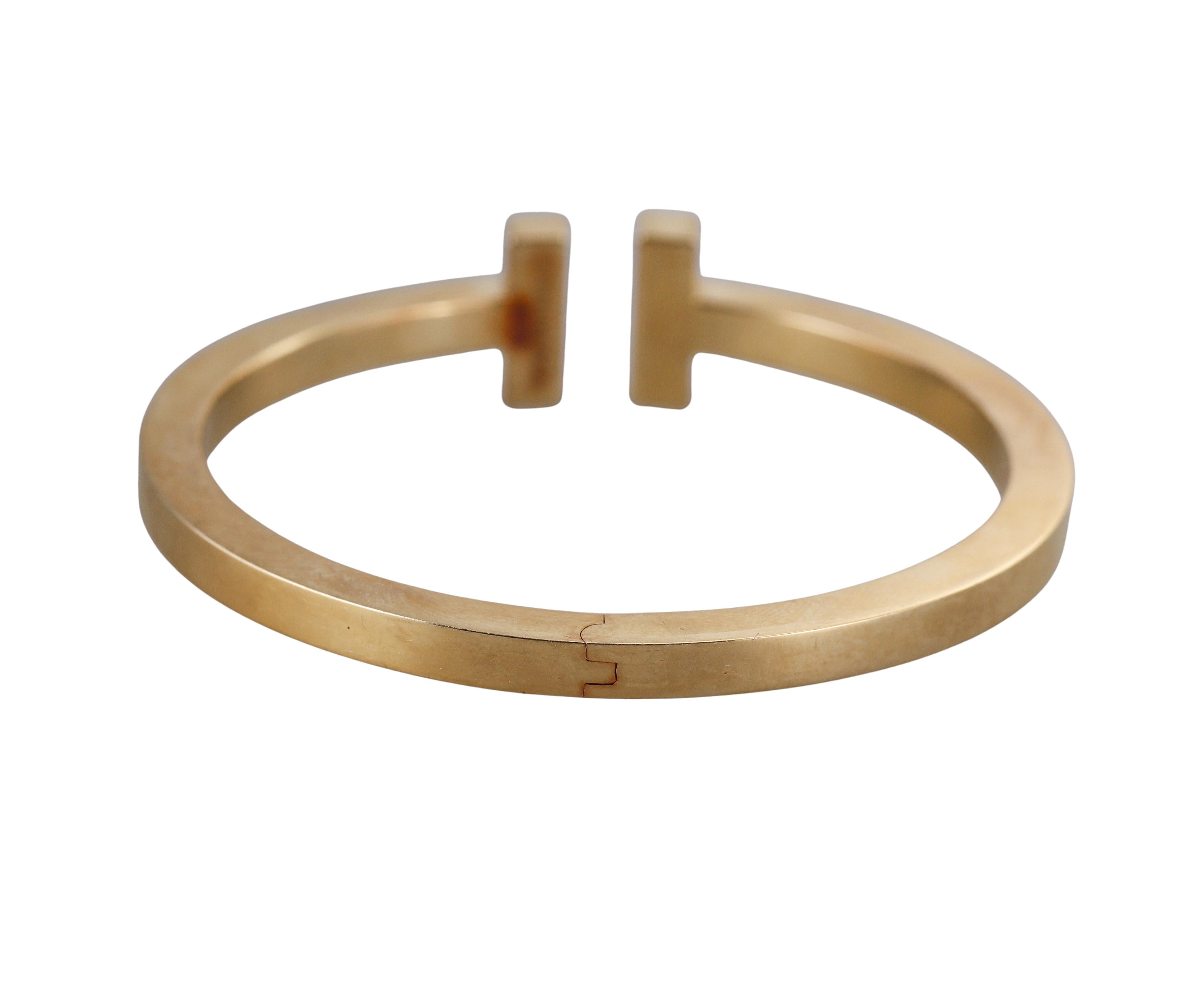 Tiffany & Co T Square Yellow Gold Bracelet