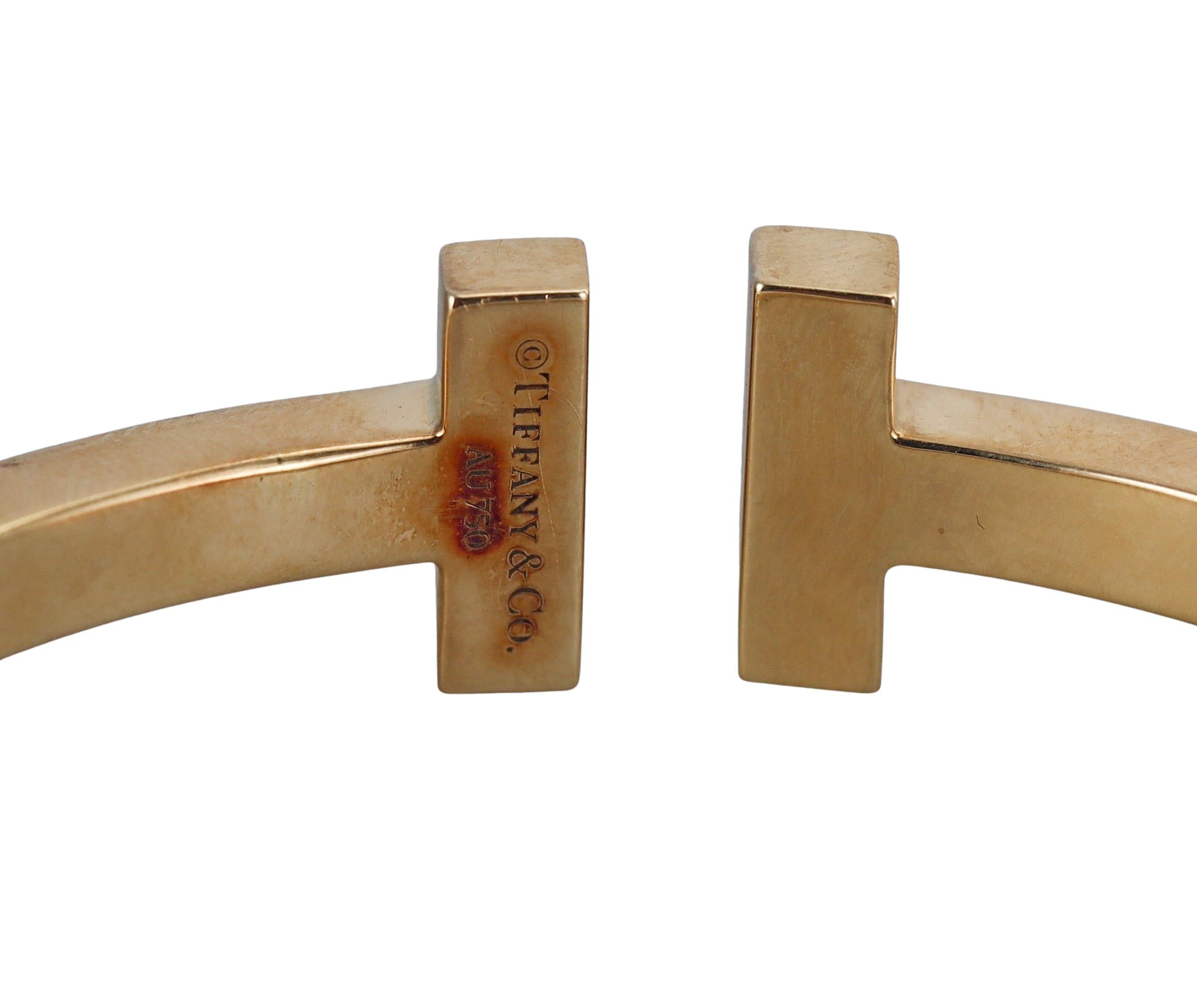 Tiffany & Co T Square Yellow Gold Bracelet