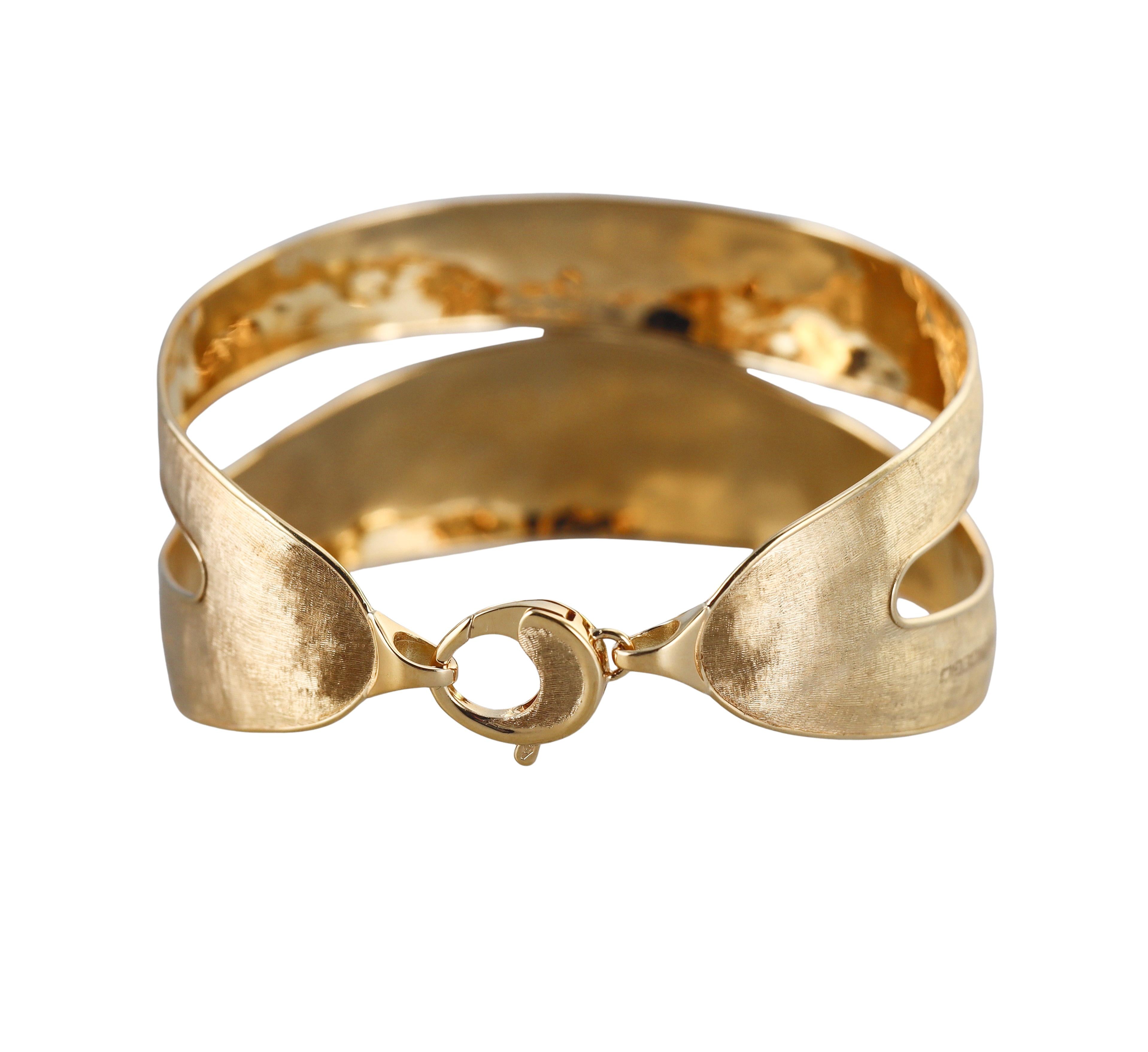 Marco Bicego Lunaria Yellow Gold Split Bangle Bracelet
