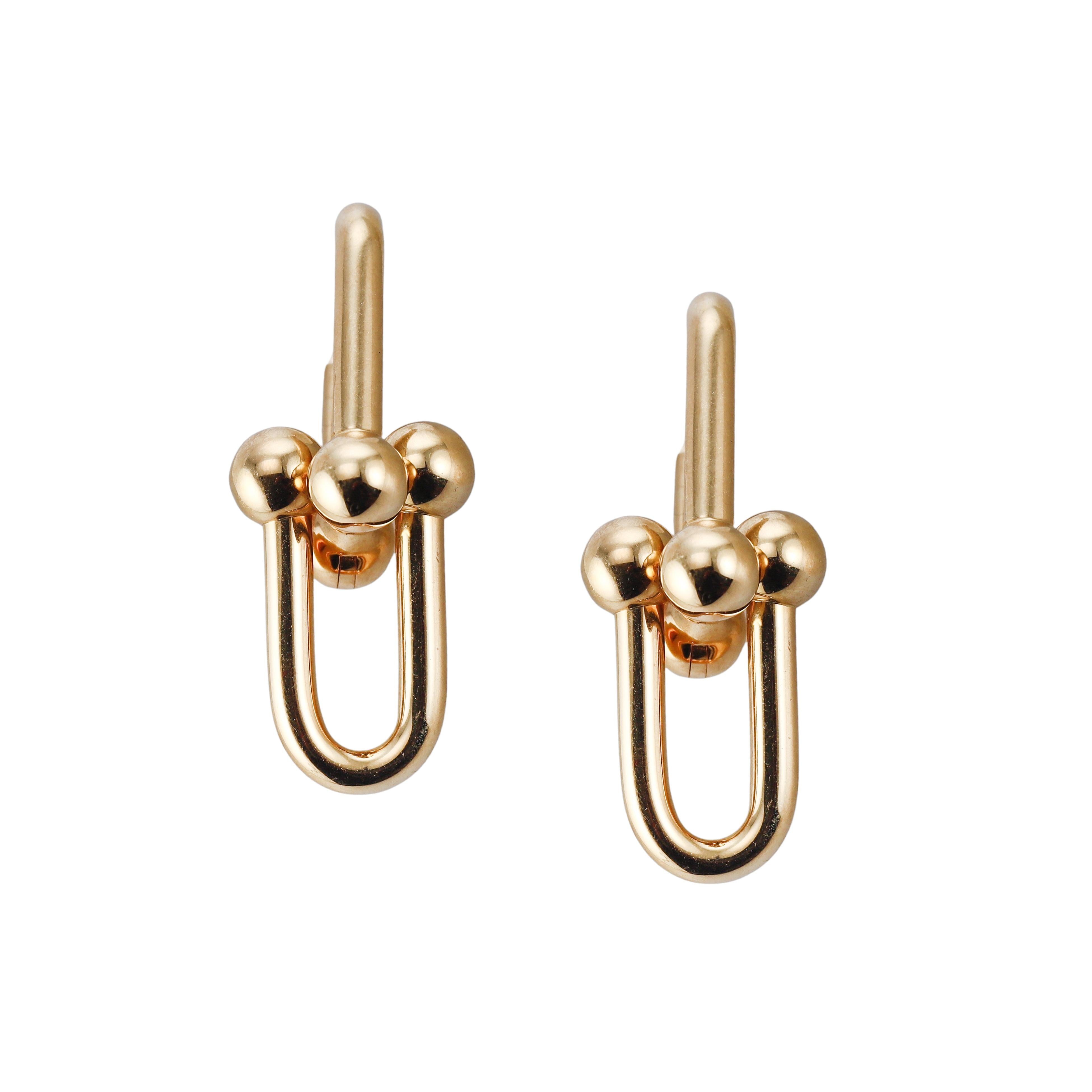 Tiffany & Co HardWear Extra Large Link Yellow Gold Earrings