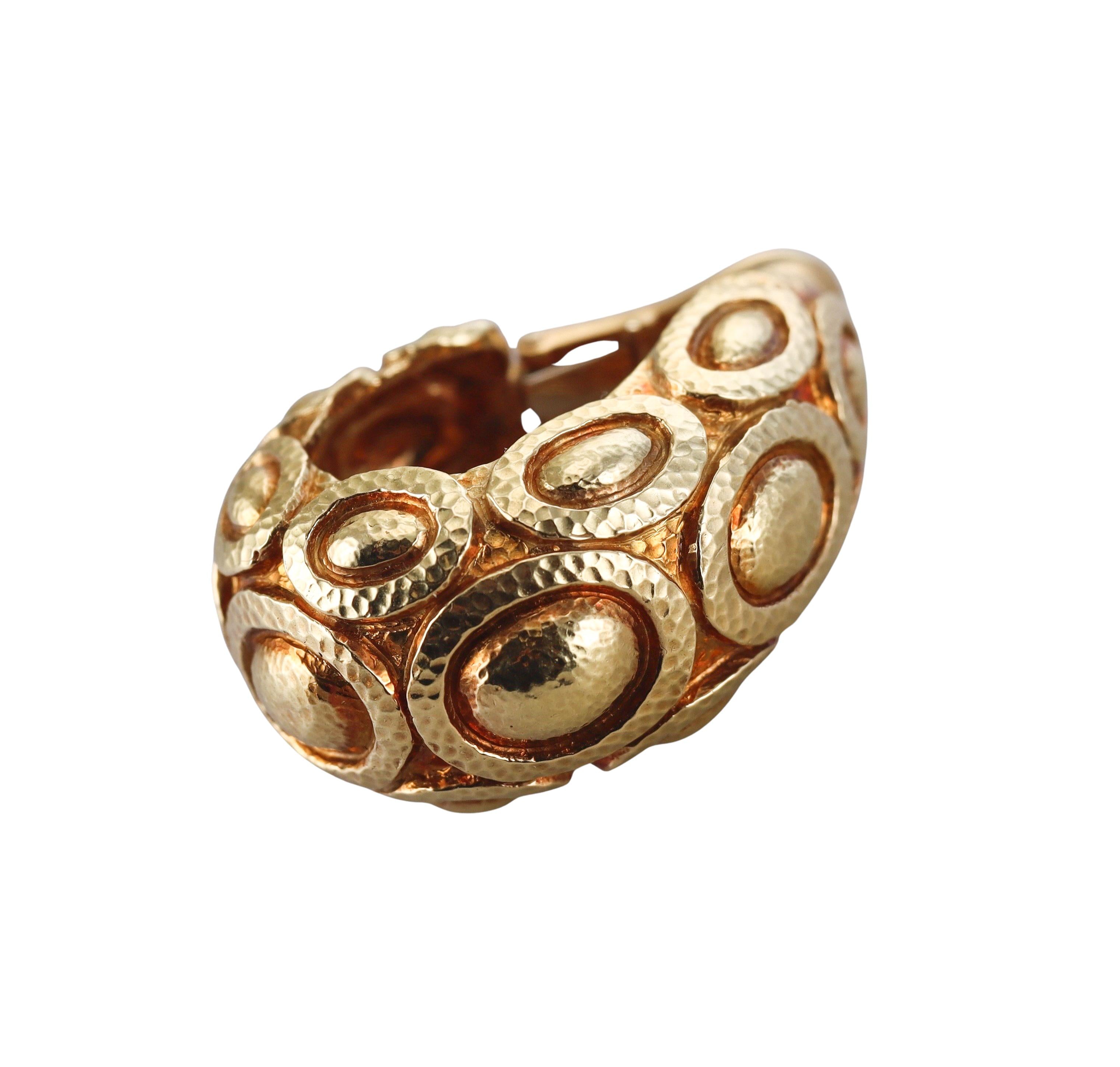 David Webb Vintage Gold Hoop Earrings