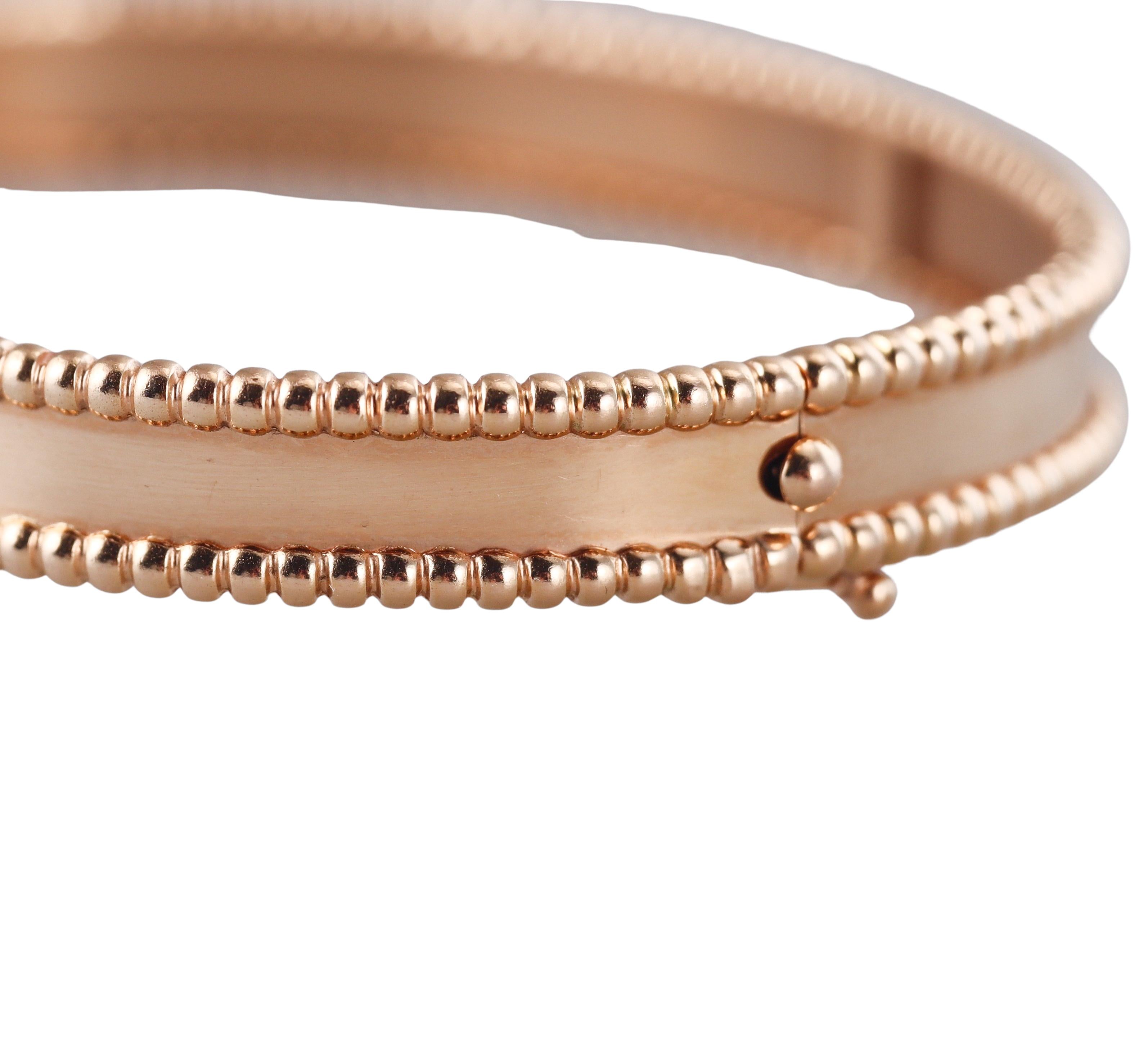 Van Cleef & Arpels Perlee Rose Gold Bracelet Size M