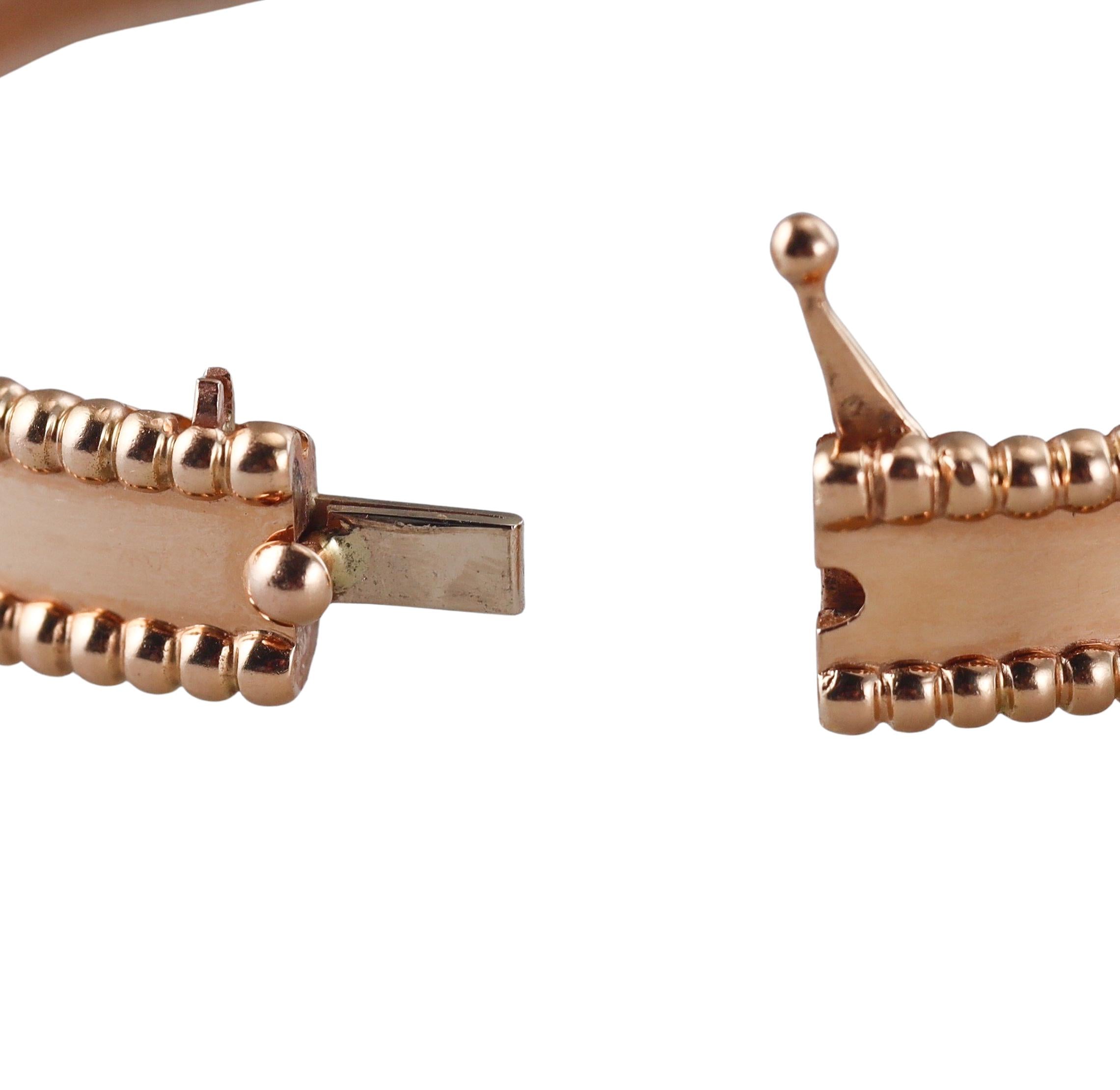 Van Cleef & Arpels Perlee Rose Gold Bracelet Size M