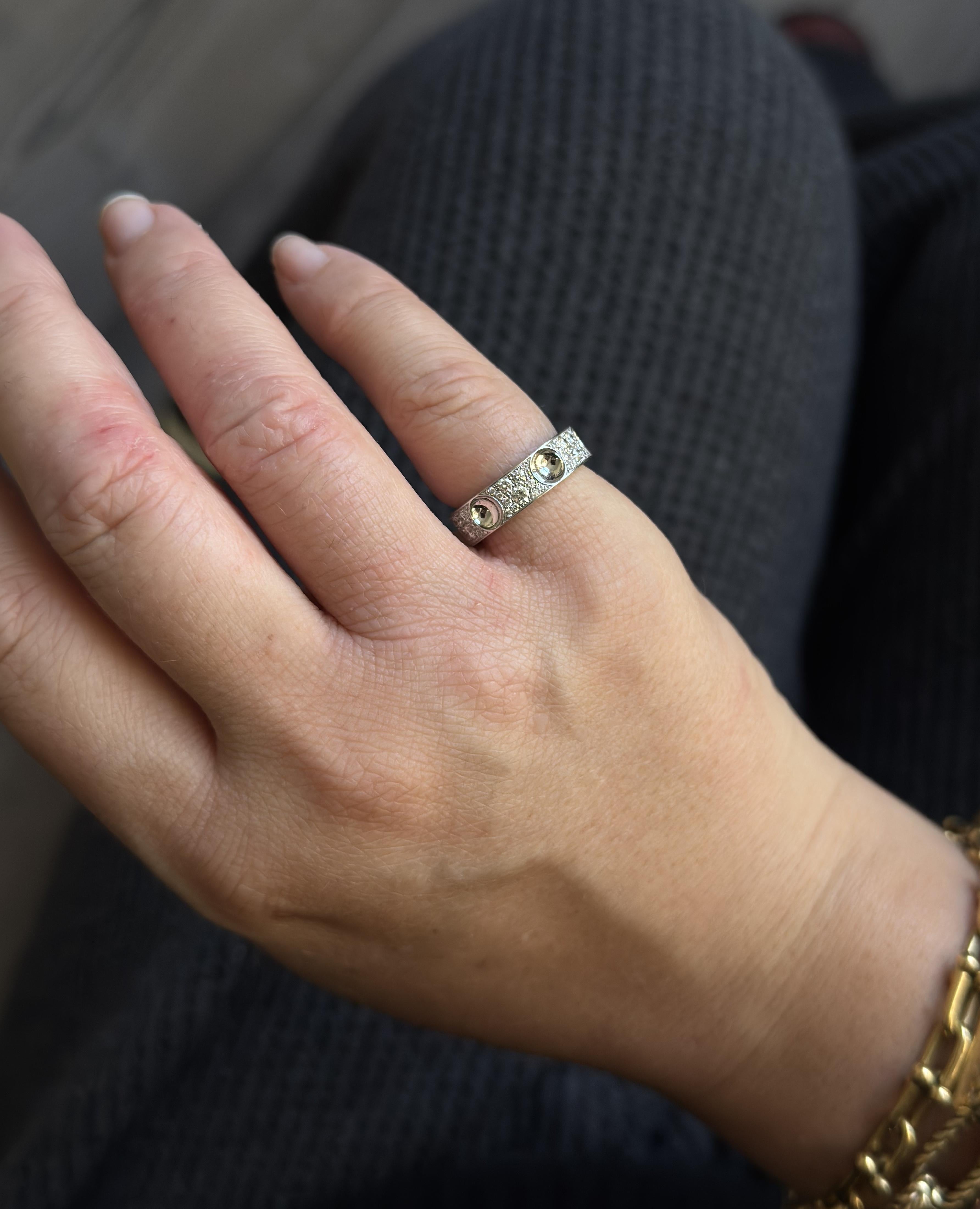 Louis Vuitton Emperiente White Gold Diamond Band Ring