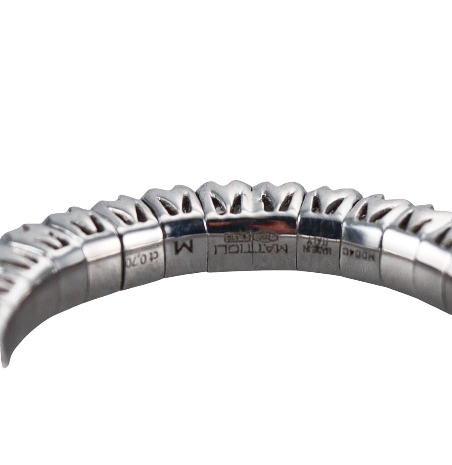 Mattioli X-Band 0.74ctw Diamond Gold Flexible Eternity Band Ring