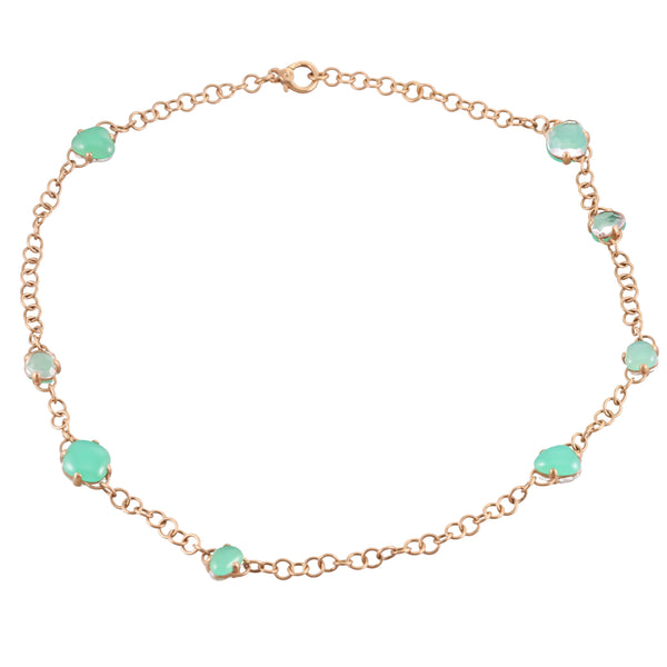 Pomellato Capri 18k Gold Chrysoprase Crystal Necklace