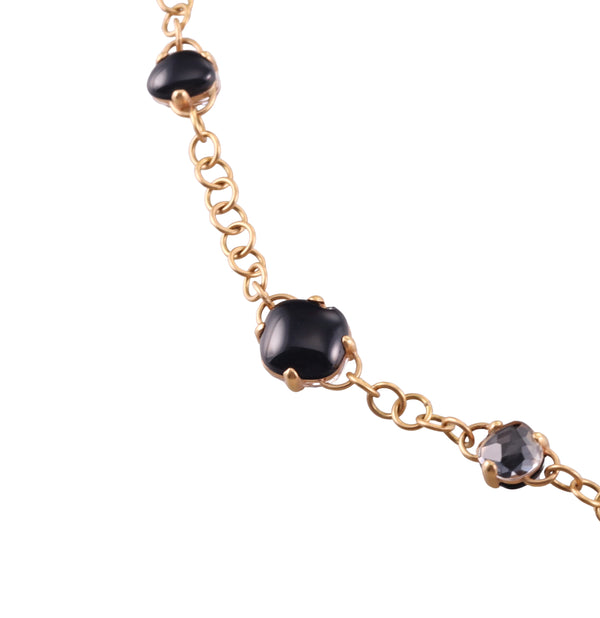 Pomellato Capri 18k Gold Onyx Crystal Necklace