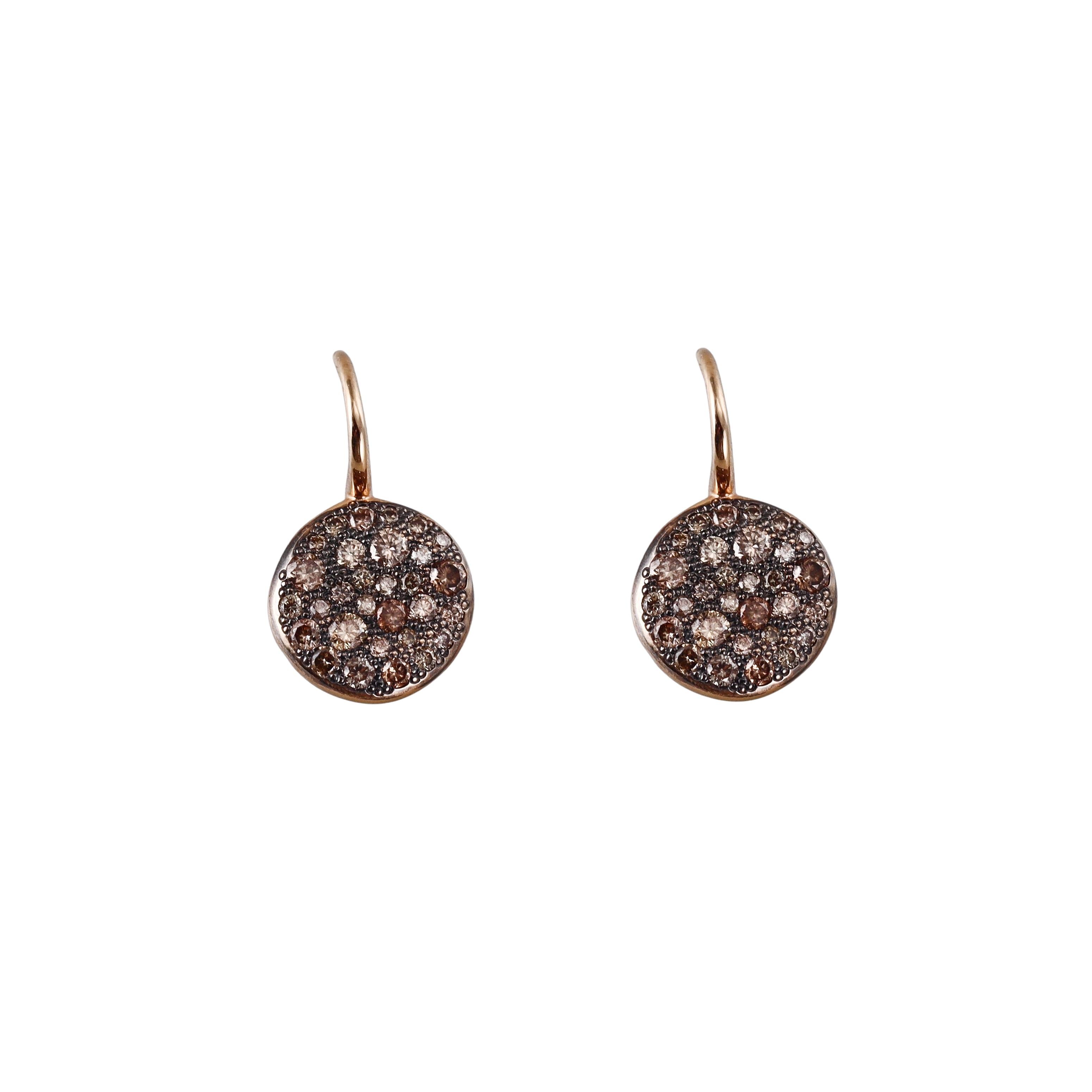 Pomellato Sabbia Fancy Diamond Rose Gold Earrings