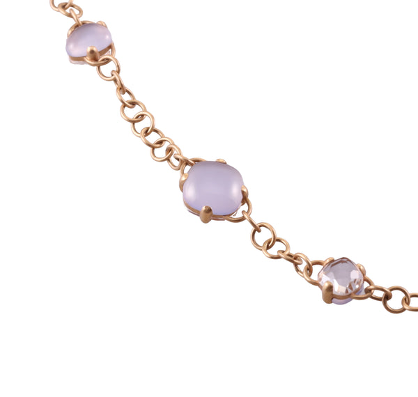 Pomellato Capri 18k Gold Chalcedony Crystal Necklace