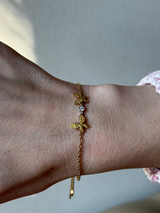 Mimi Milano Farfalla Yellow Diamond Gold Butterfly Bracelet