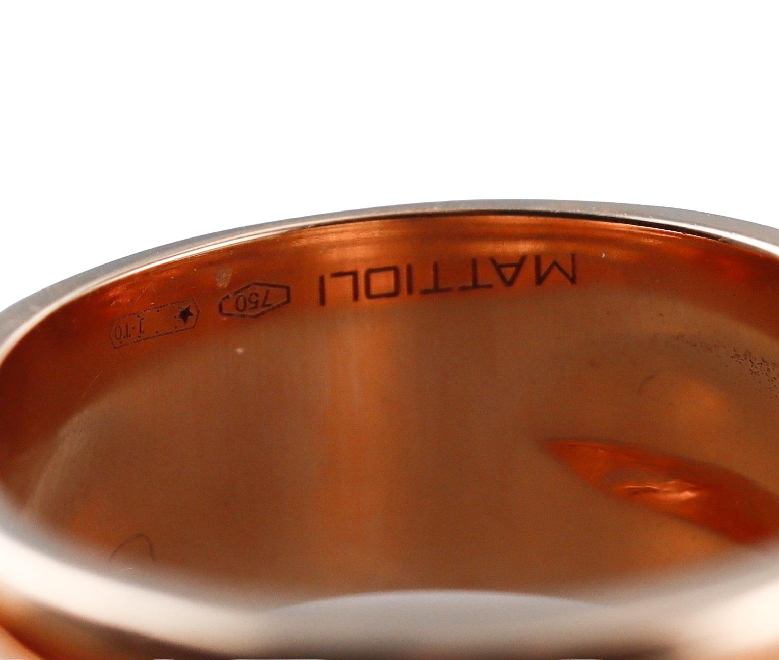 Mattioli Tibet Fancy Diamond Rose Gold Band Ring