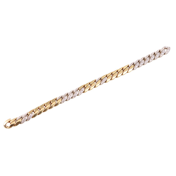 Pomellato Gold Diamond Curb Link Bracelet