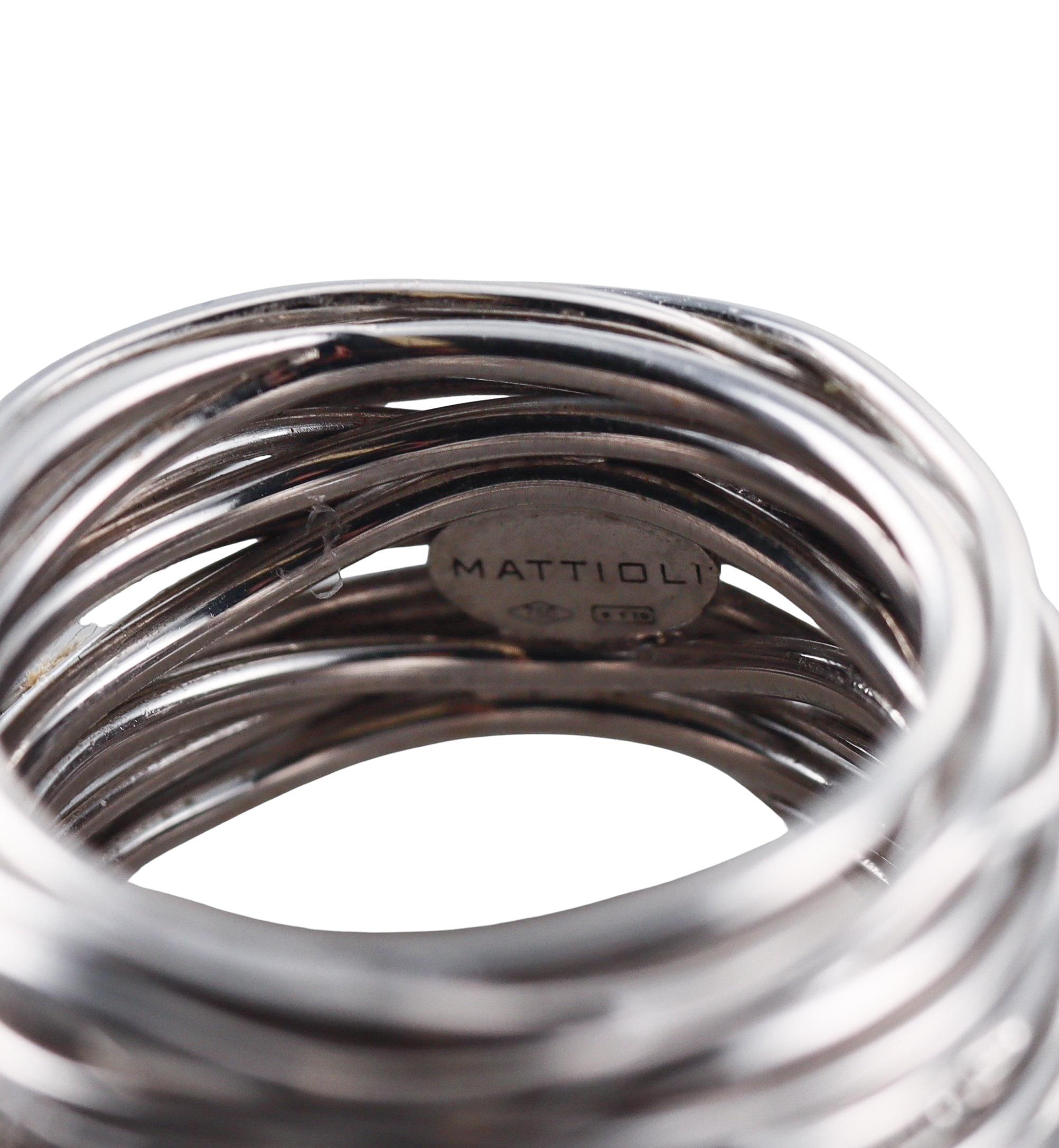 Mattioli Tibet Diamond White Gold Band Ring