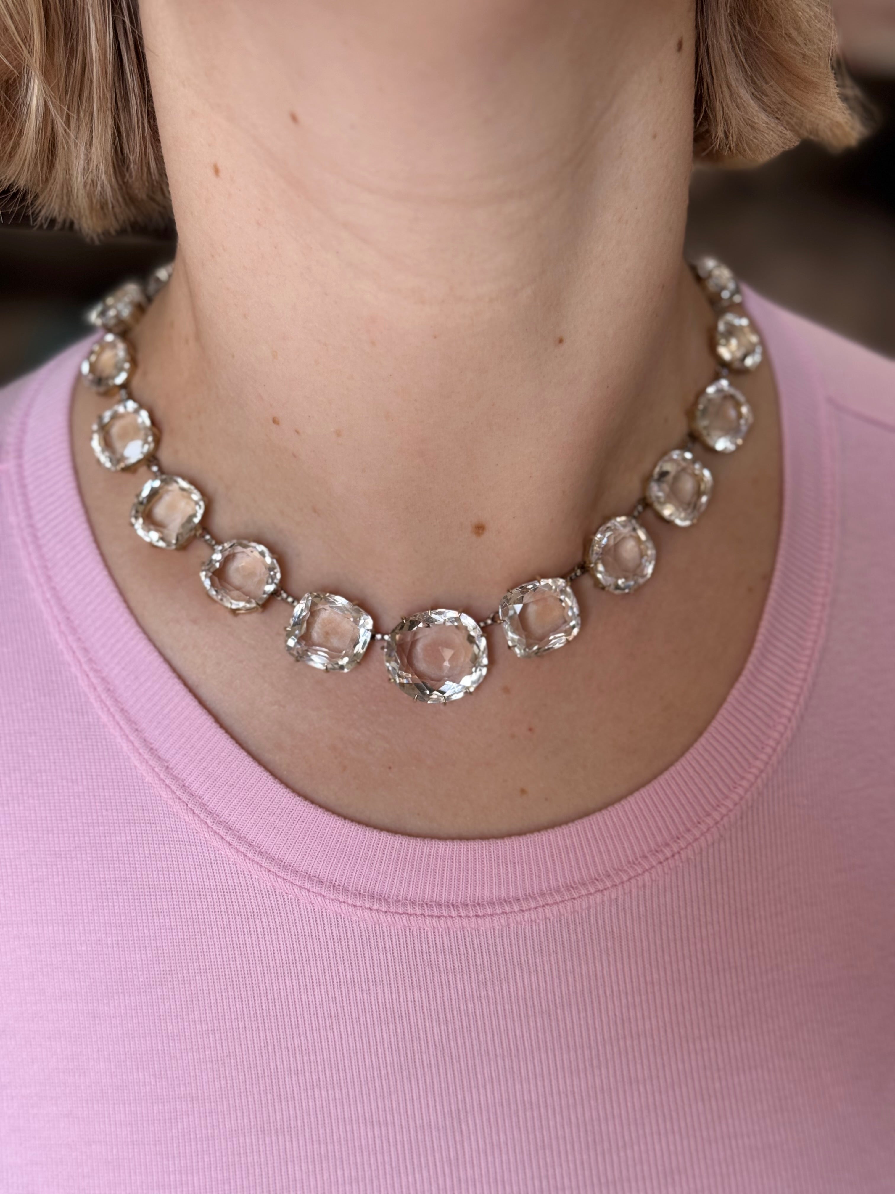 H. Stern Moonlight Noble Gold Crystal Diamond Necklace