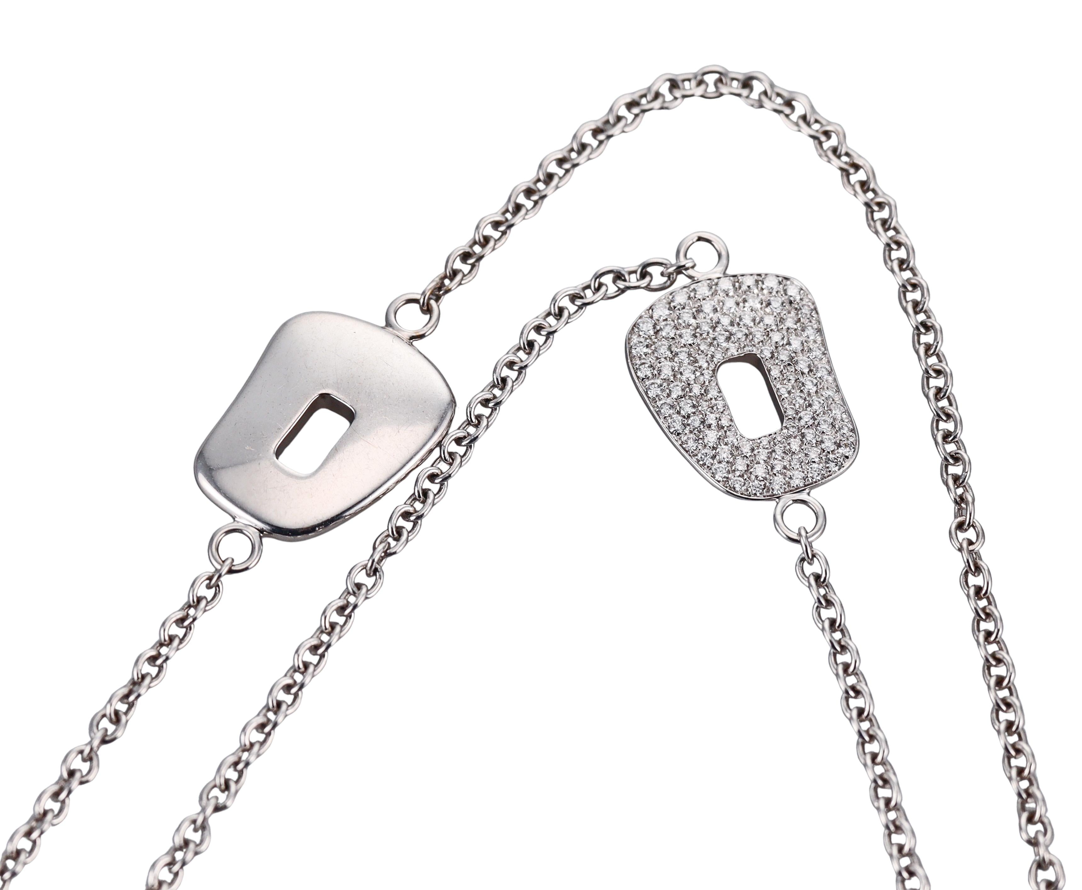 Mattioli Puzzle Sautoir Diamond White Gold Necklace
