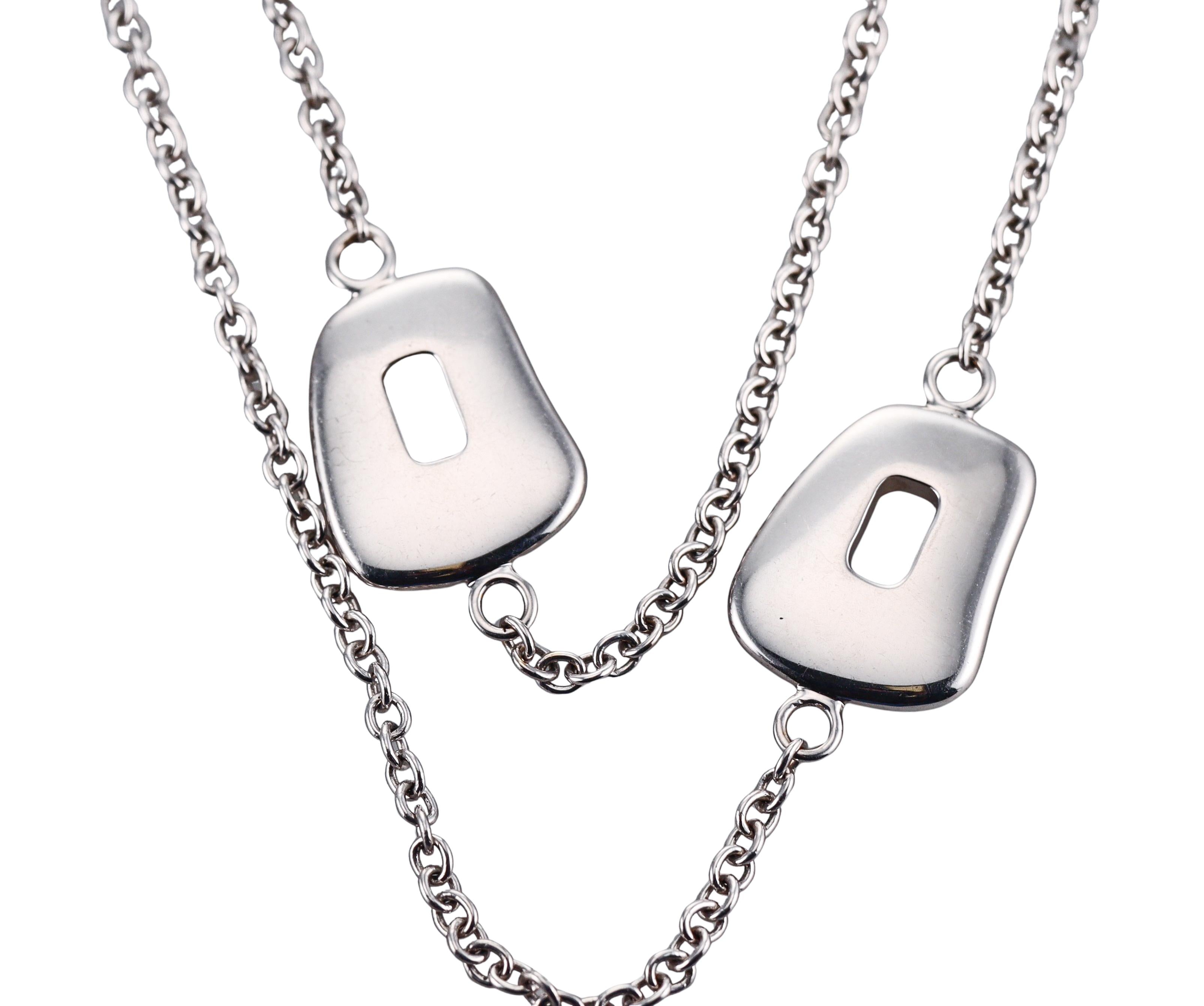 Mattioli Puzzle Sautoir Diamond White Gold Necklace