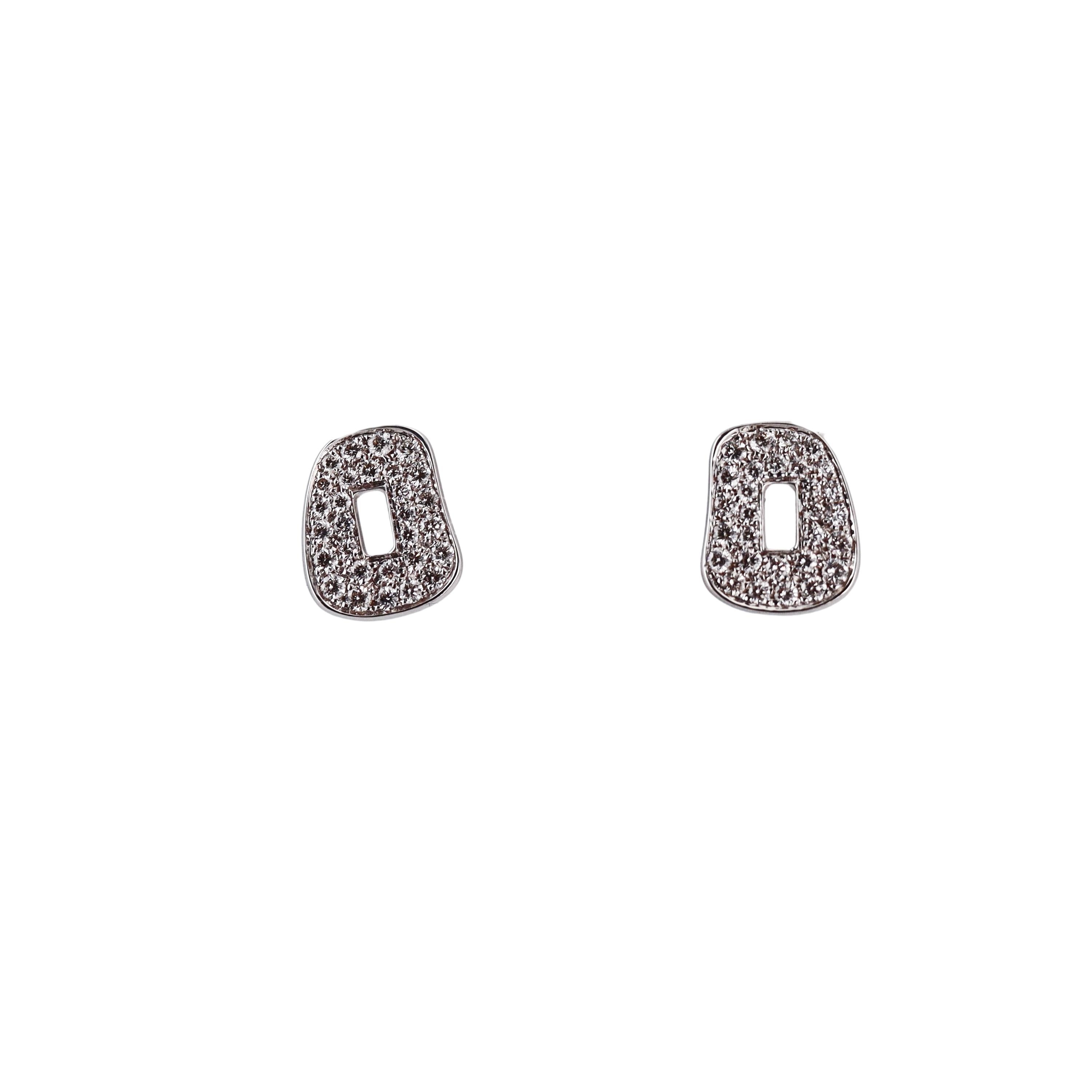 Mattioli Puzzle Diamond White Gold Mini Earrings