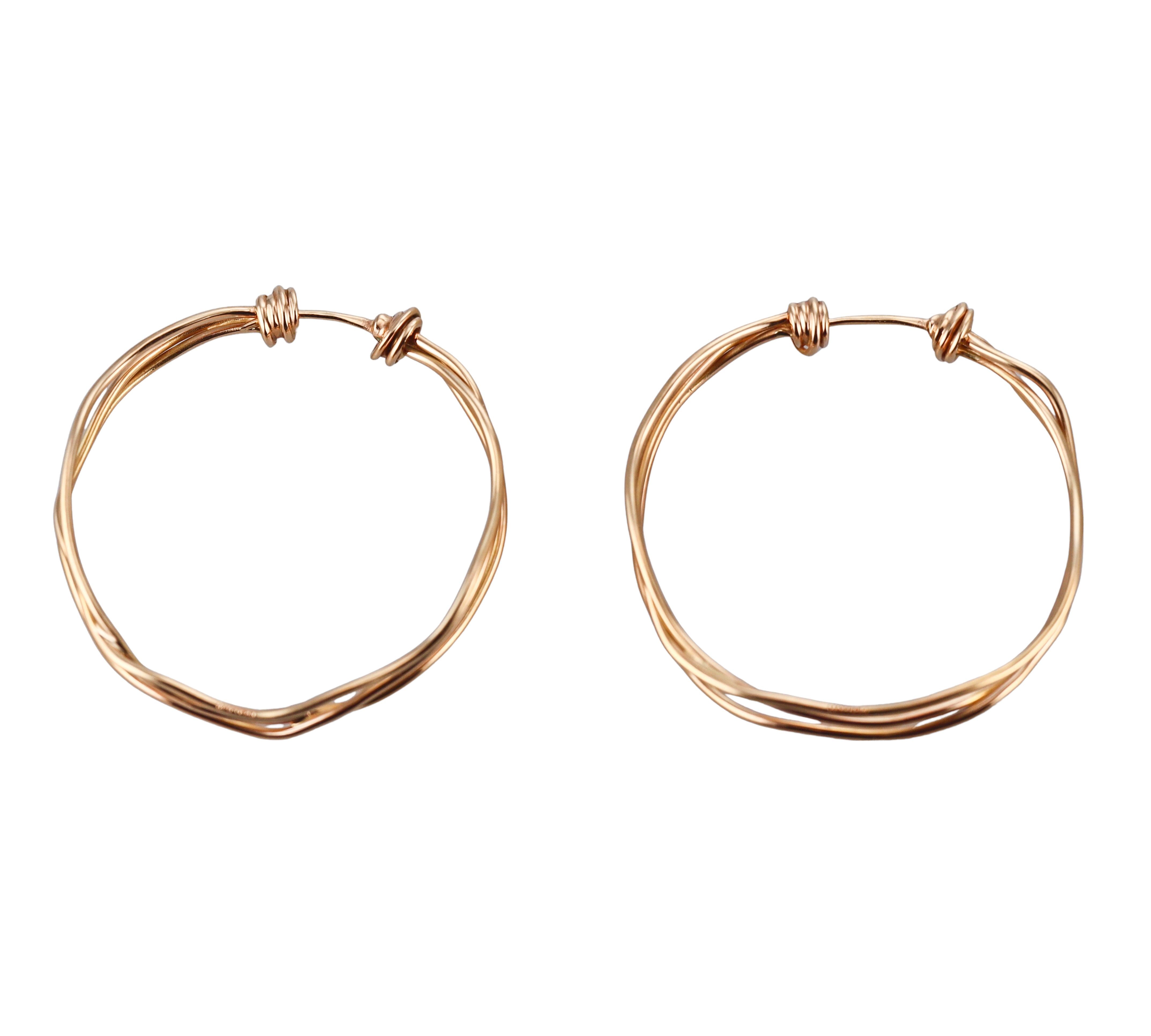Mattioli Tibet Rose Gold Hoop Earrings