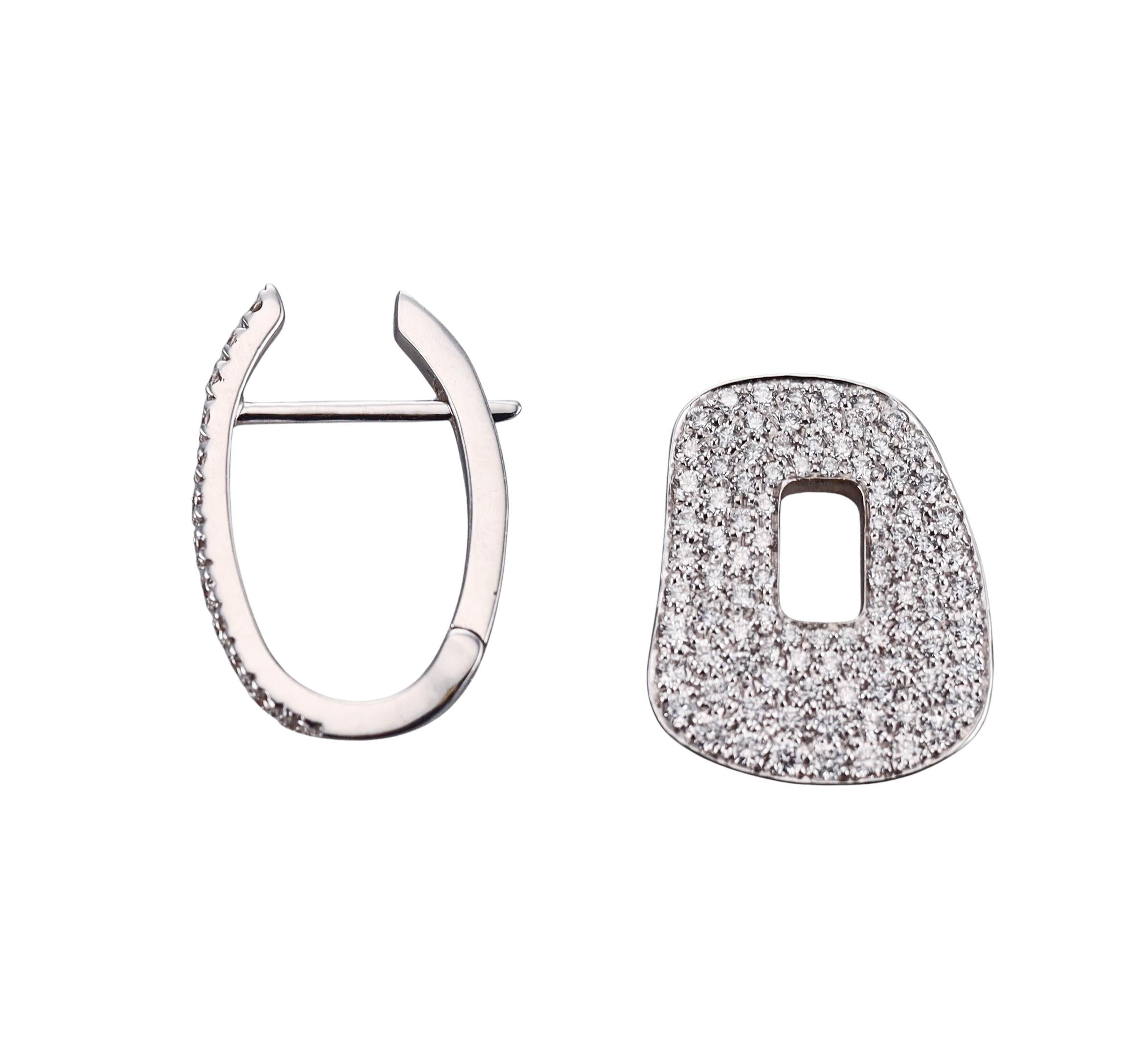 Mattioli Puzzle Diamond White Gold Small Earrings