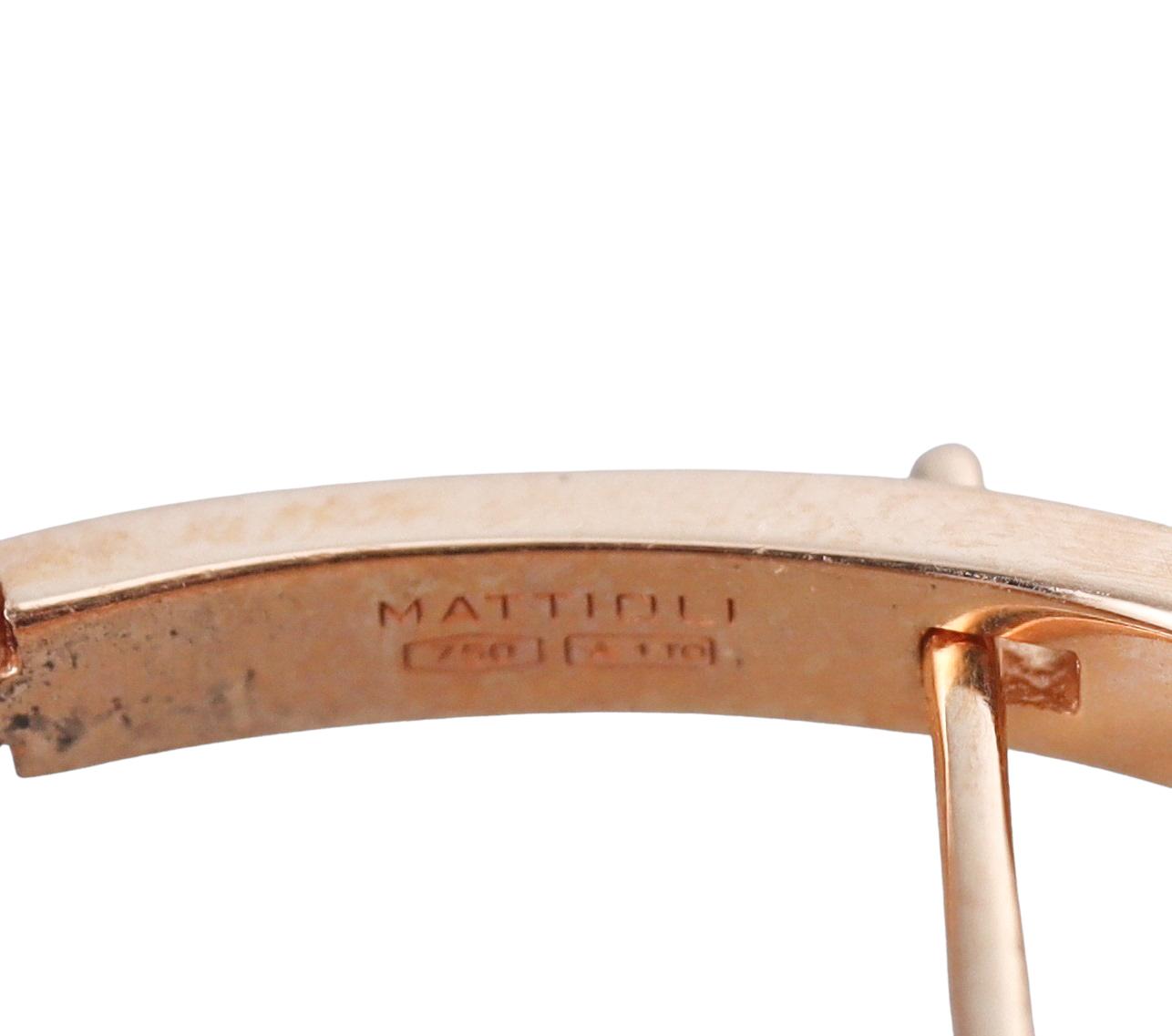 Mattioli Puzzle Diamond Rose Gold MOP Onyx Large Interchangeable Earrings