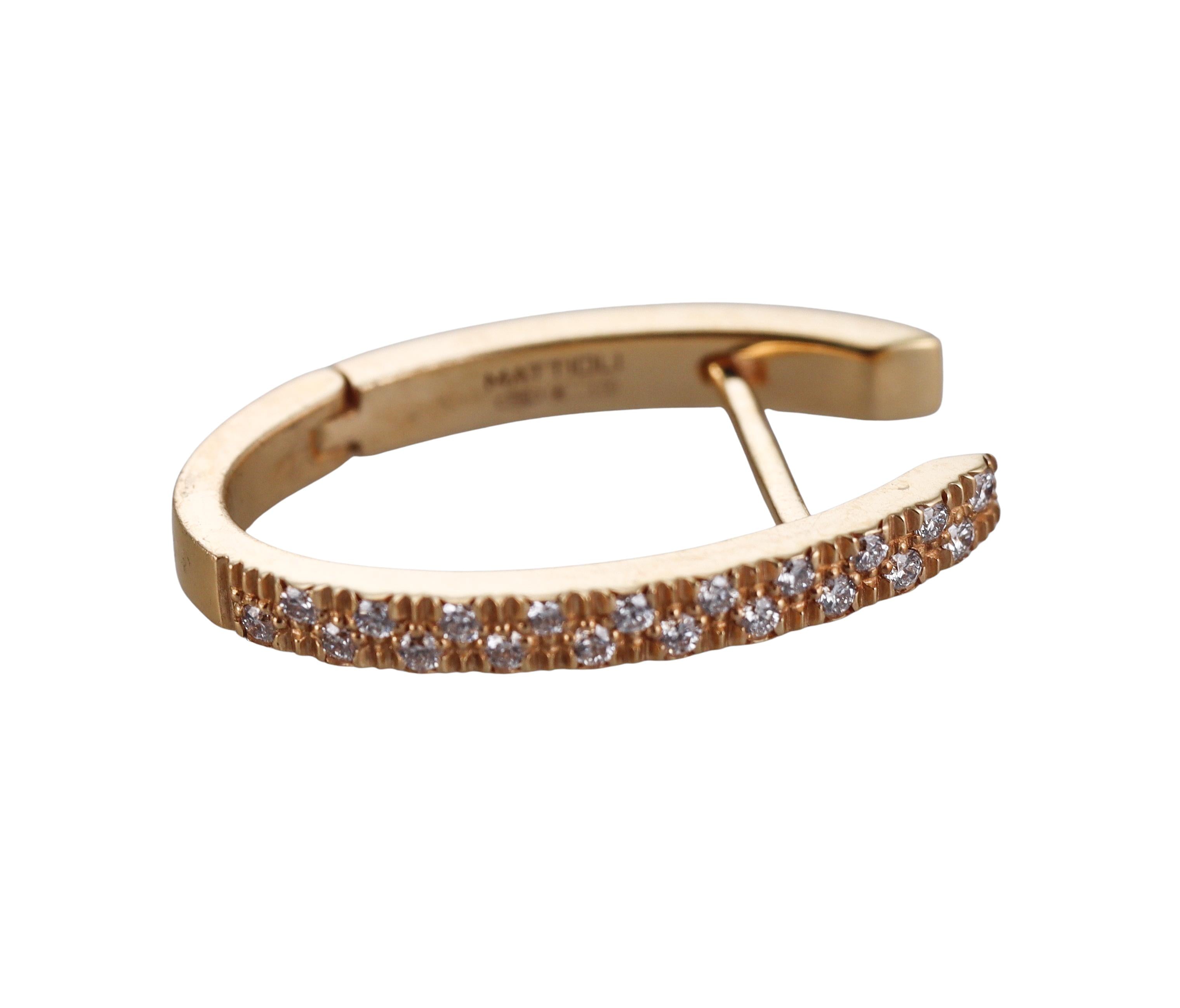 Mattioli Puzzle Diamond Rose Gold MOP Large Interchangeable Earrings