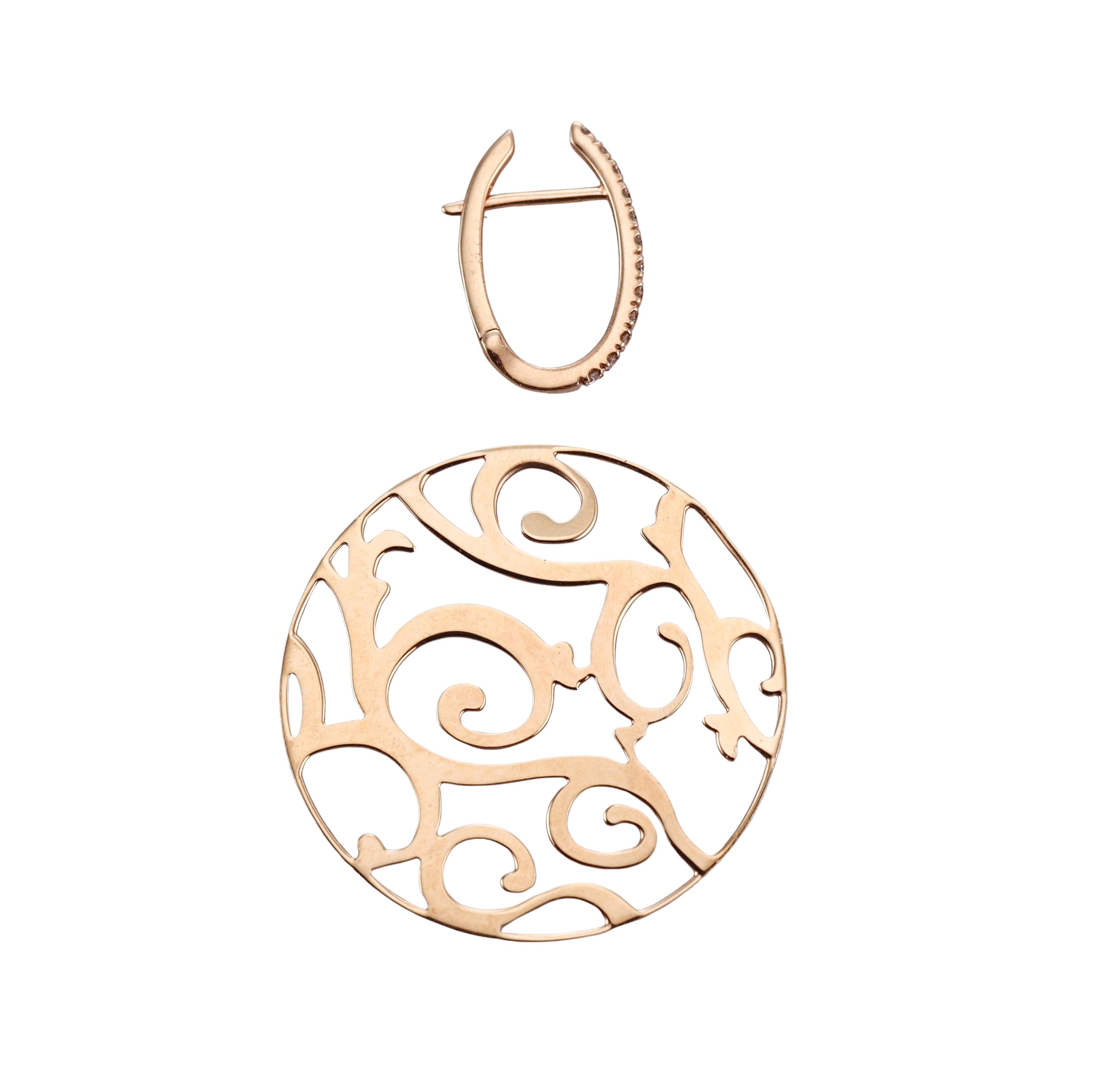 Mattioli Siriana Rose Gold Diamond MOP Interchangeable Earrings