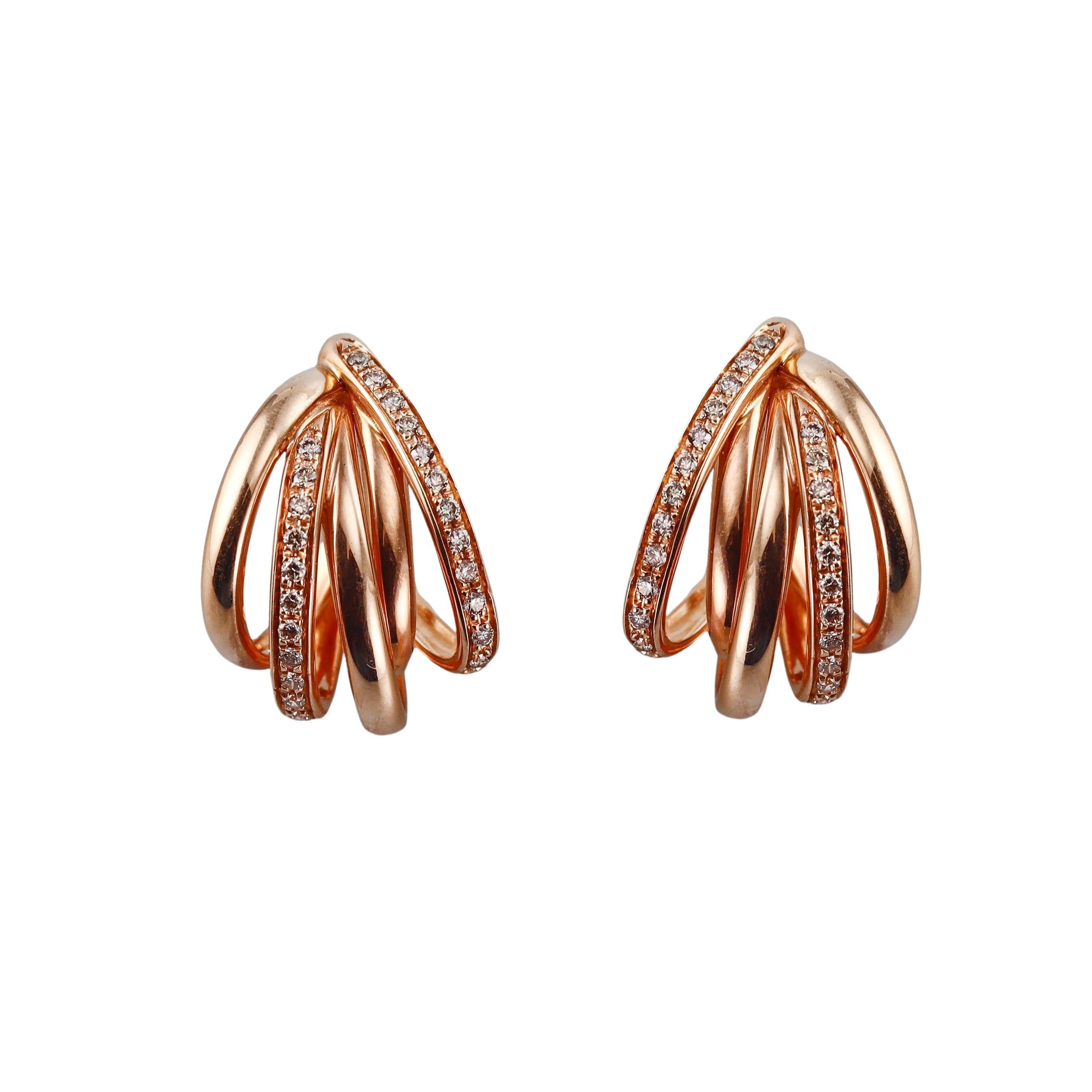 Mattioli Tibet Rose Gold Diamond Earrings