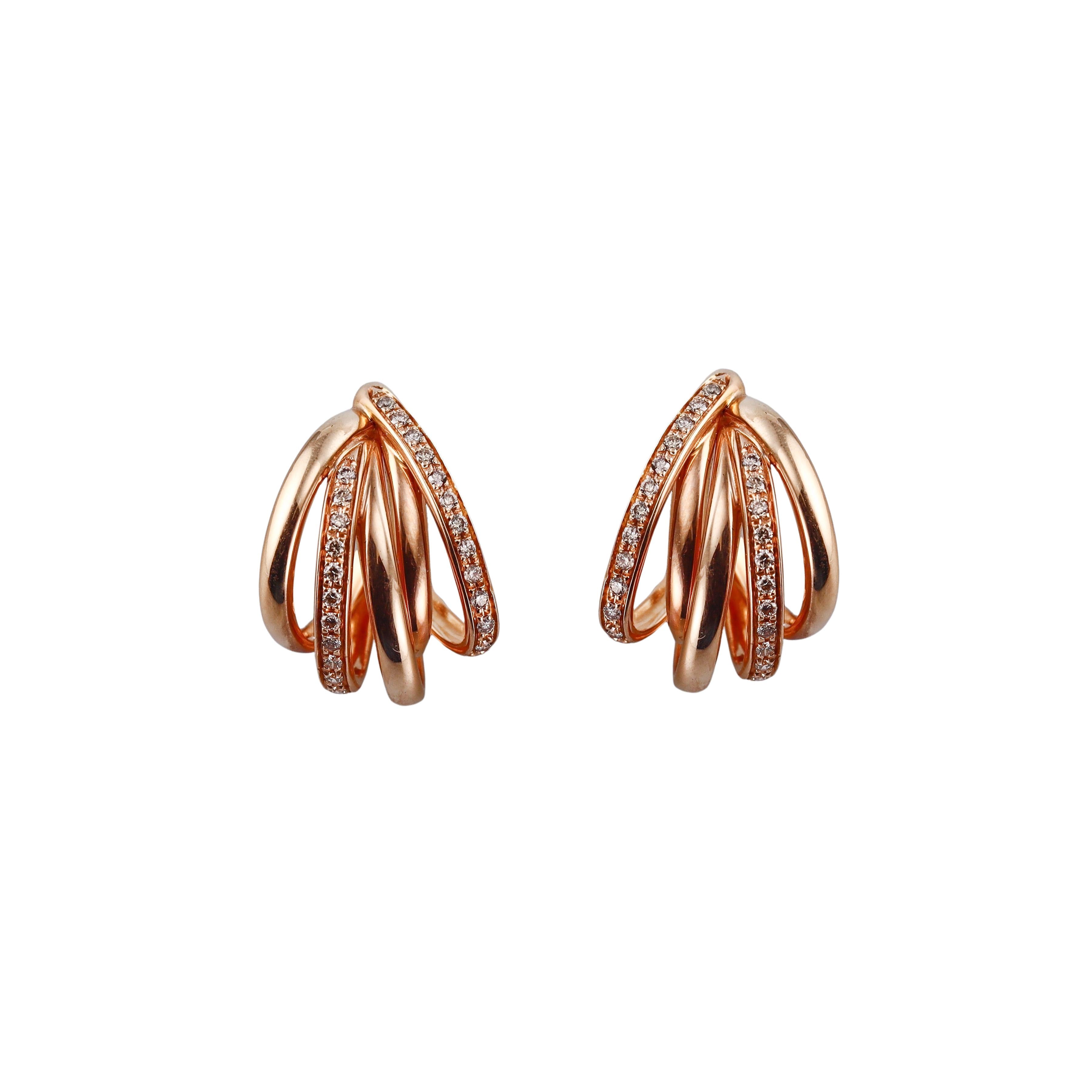 Mattioli Tibet Rose Gold Diamond Earrings