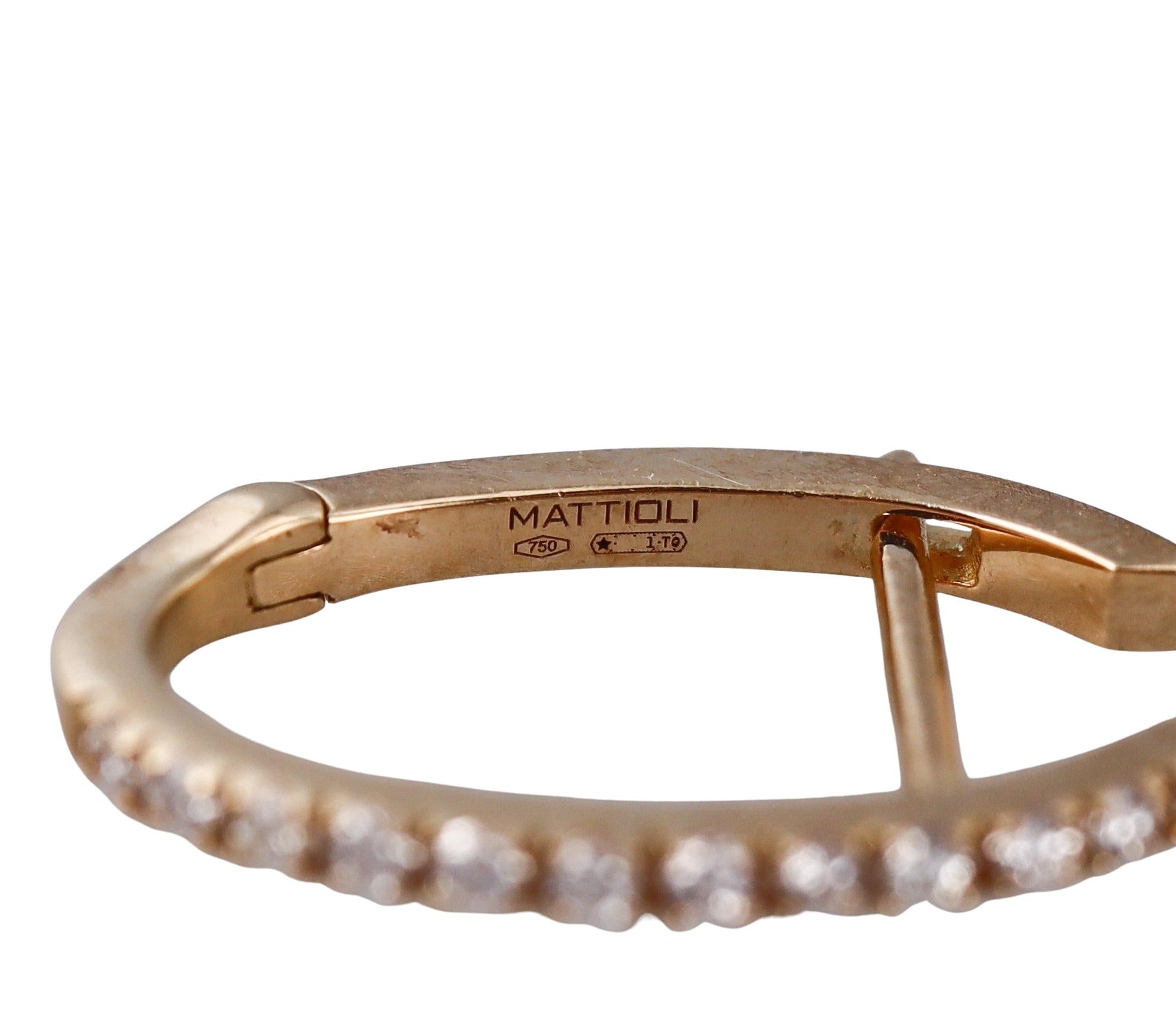 Mattioli Puzzle MOP Diamond Rose Gold Small Earrings