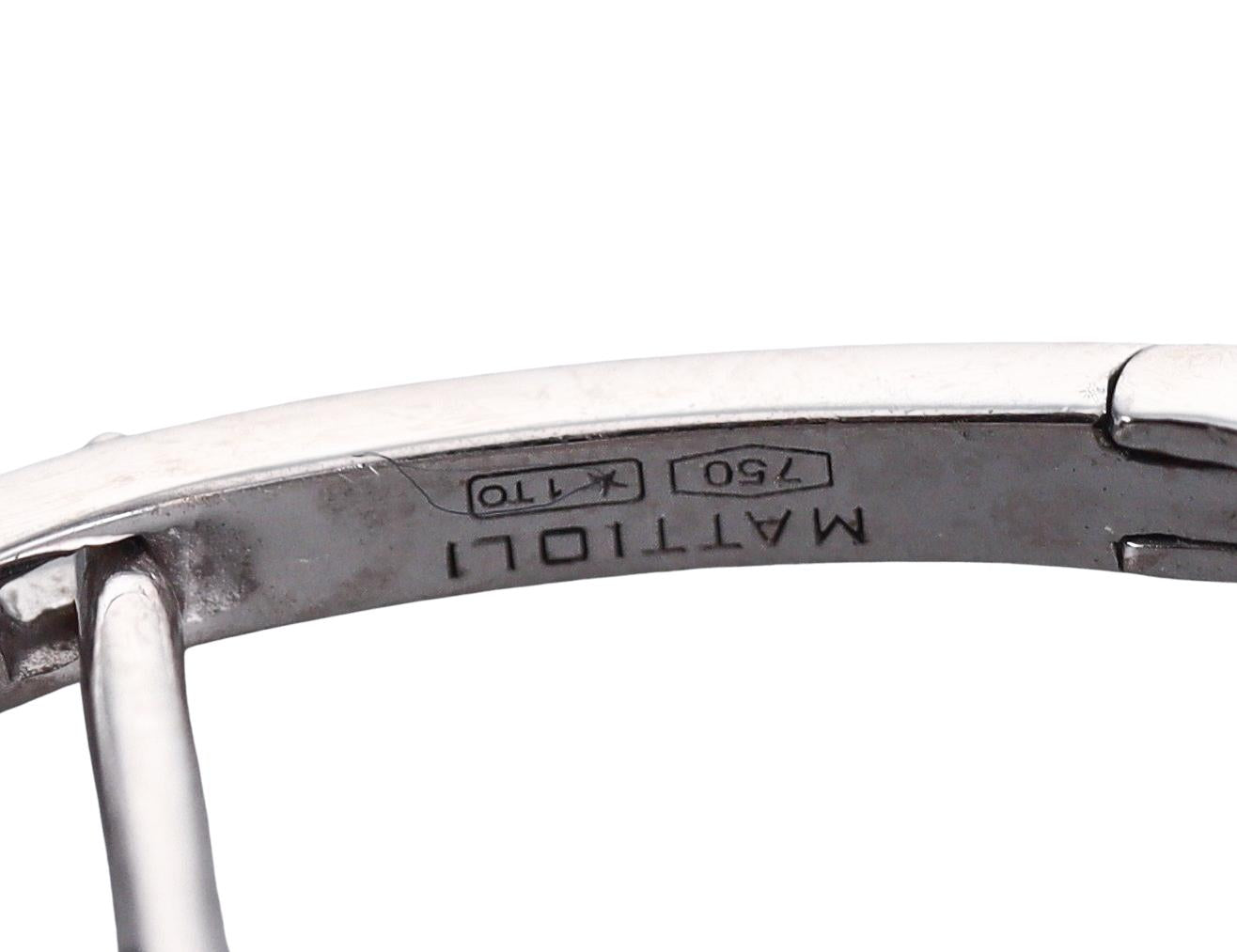 Mattioli Puzzle Satin Gold Quartz Diamond MOP Interchangeable Small Earrings