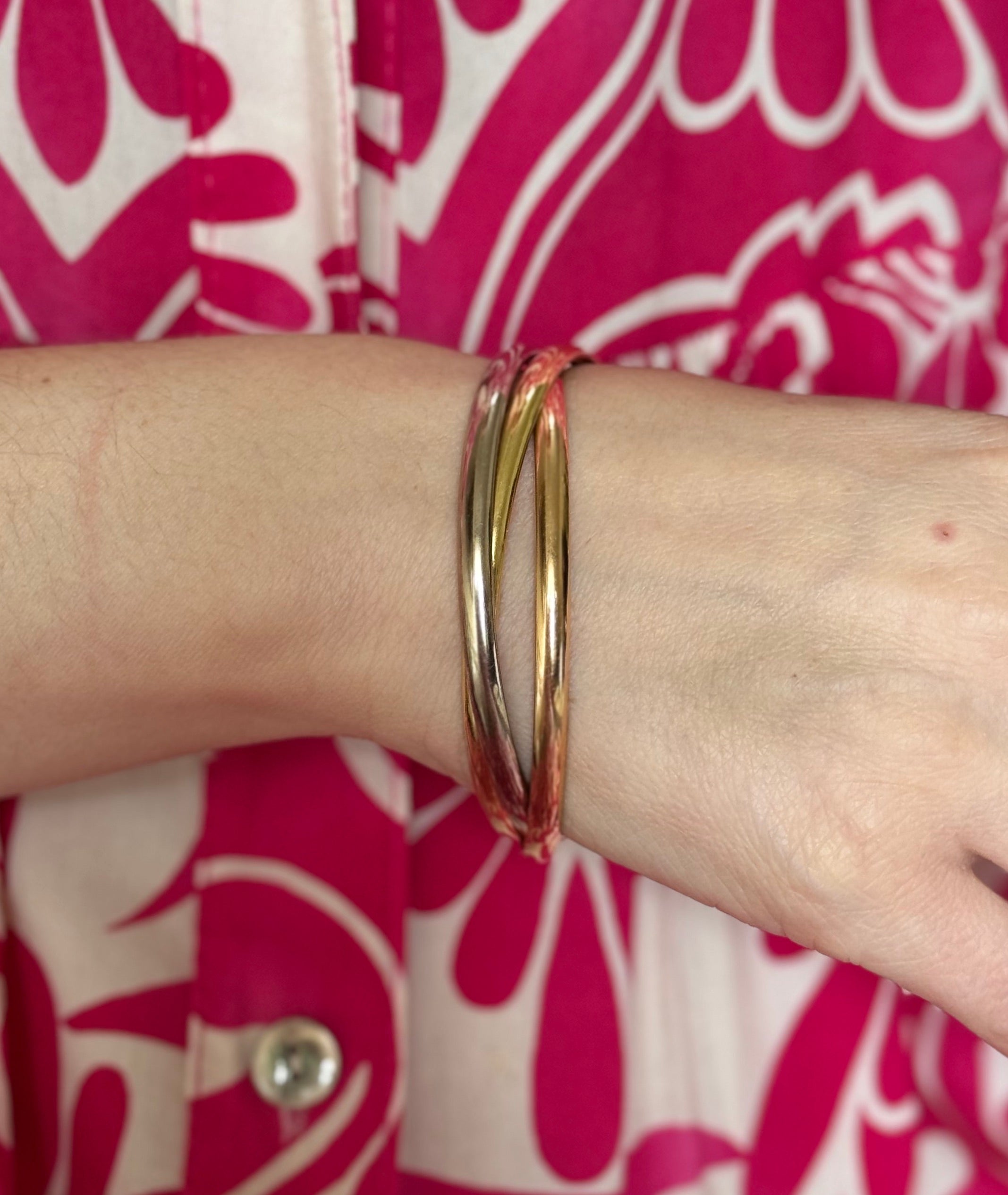 Cartier Trinity Tri Color Bangle Bracelet