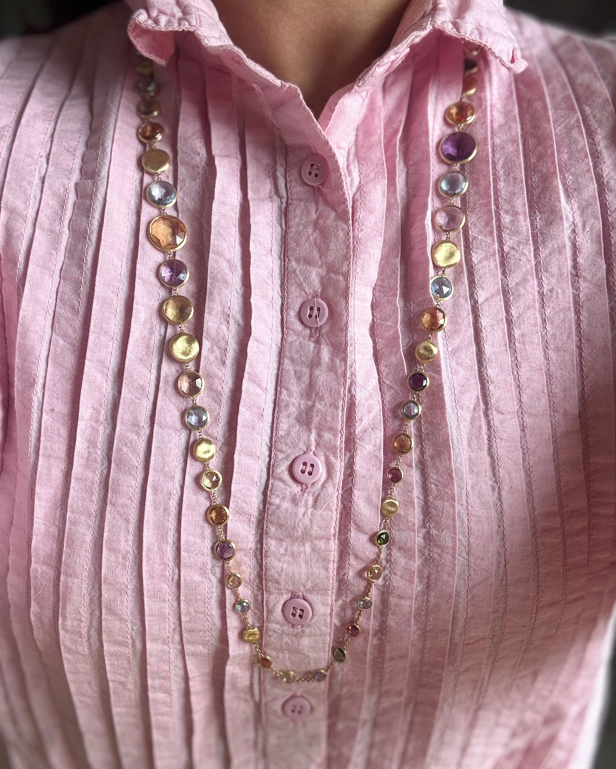 Marco Bicego Jaipur Multi Gemstone Gold Large Necklace