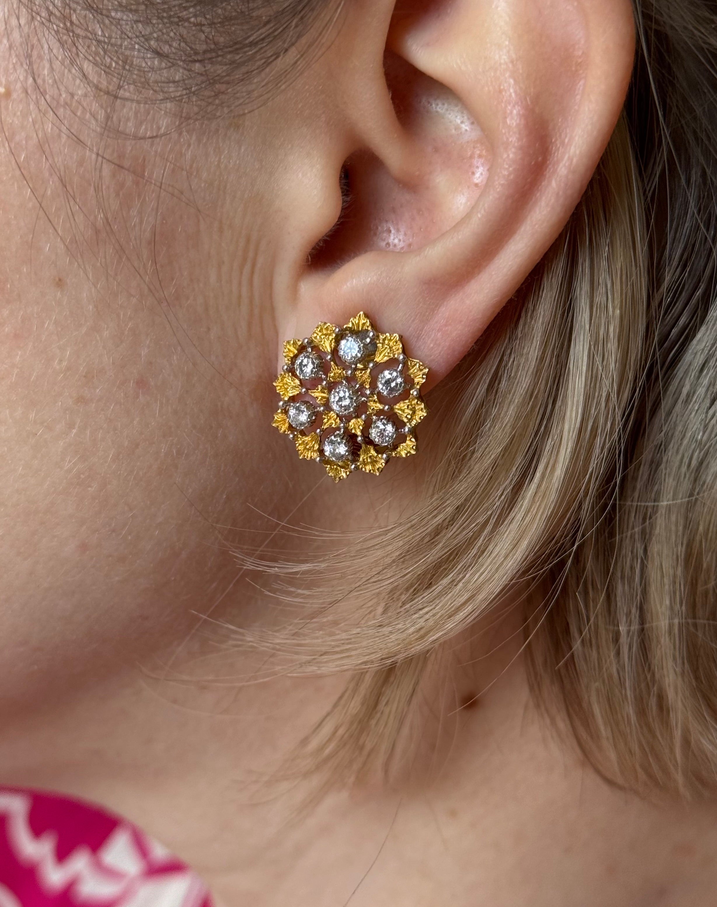 Buccellati Gold Diamond Earrings