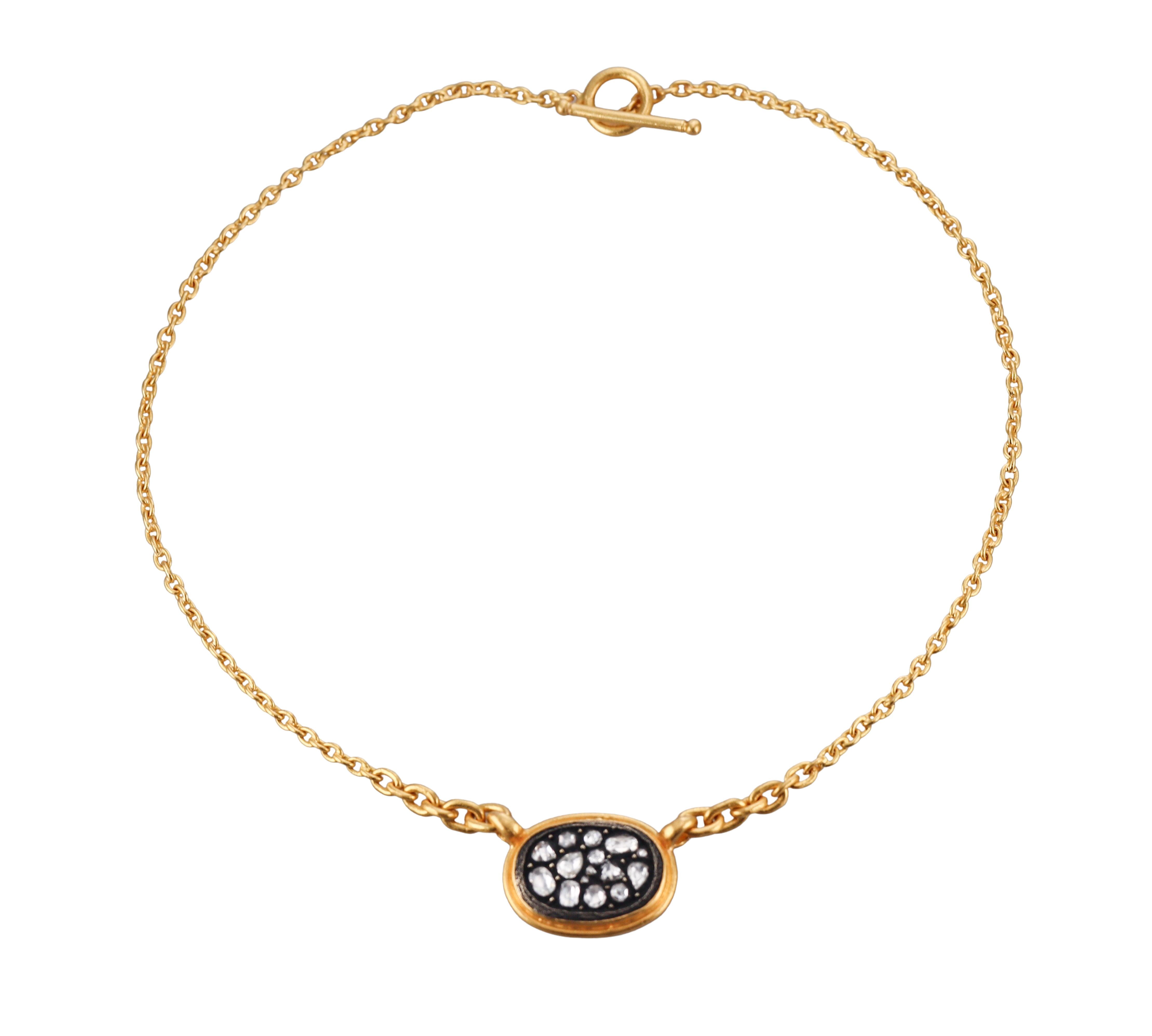 Yossi Harari Mosaic Sara Diamond Gold Necklace