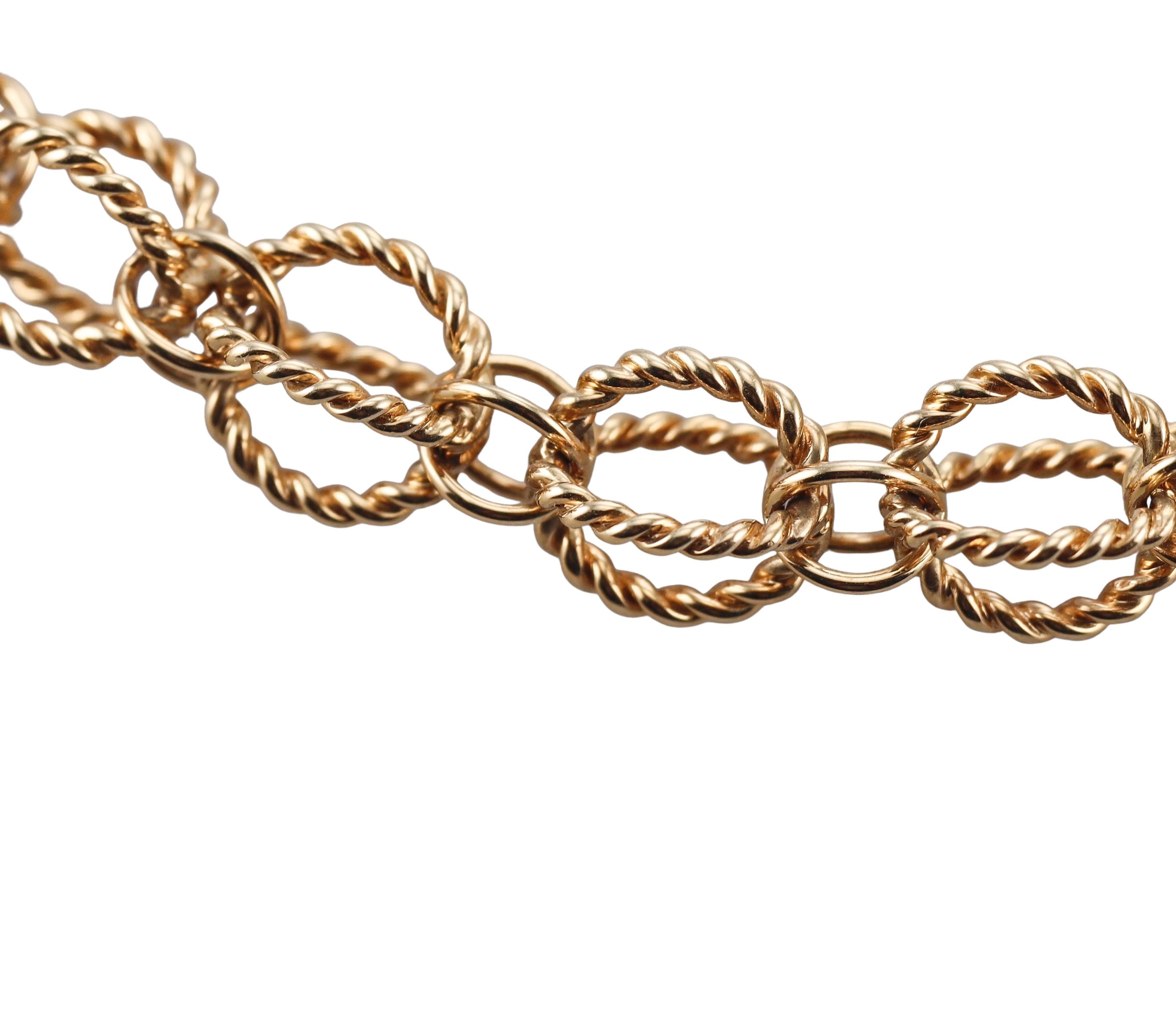 Tiffany & Co Schlumberger Gold Circle Rope Necklace