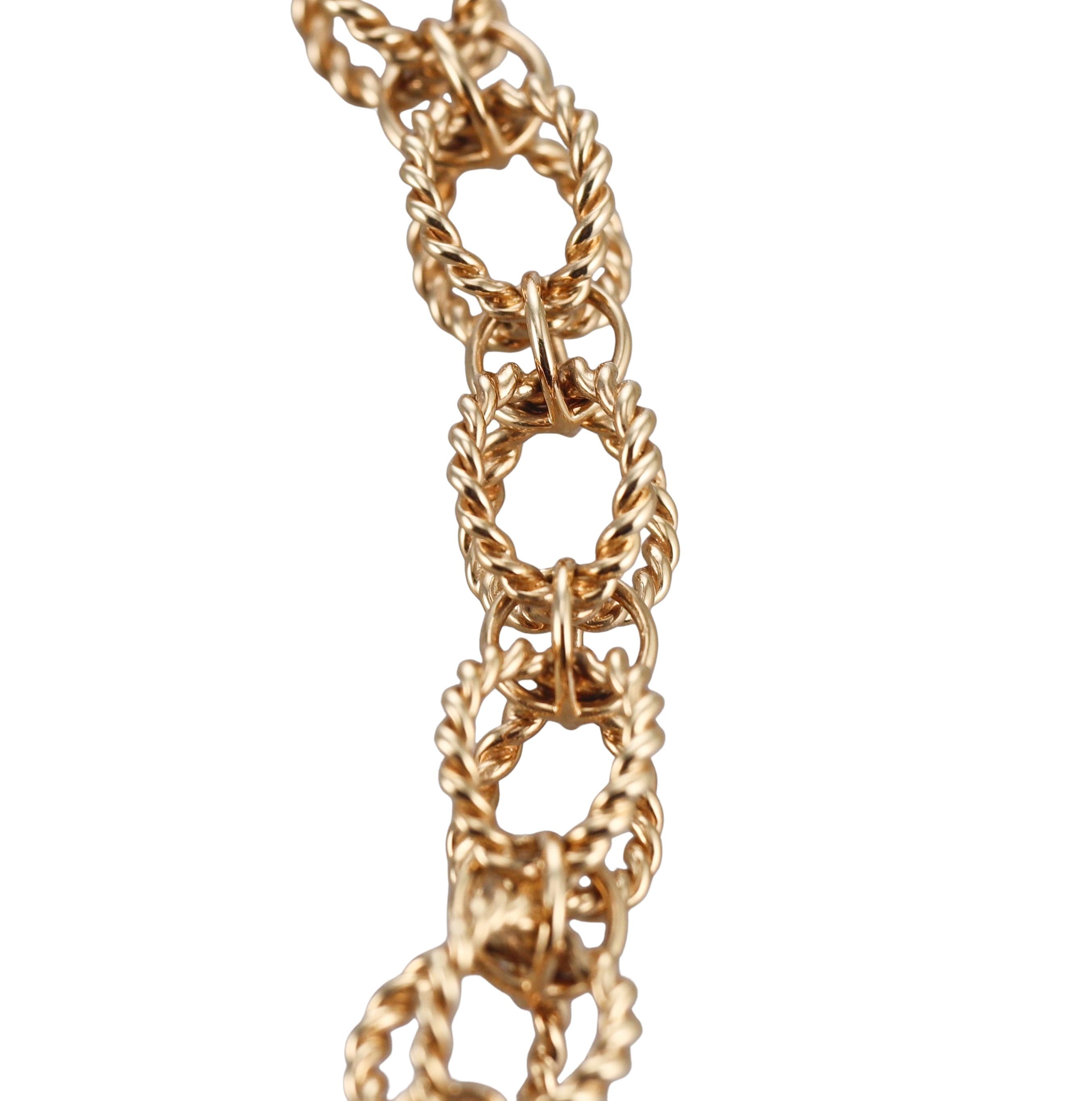 Tiffany & Co Schlumberger Gold Circle Rope Necklace