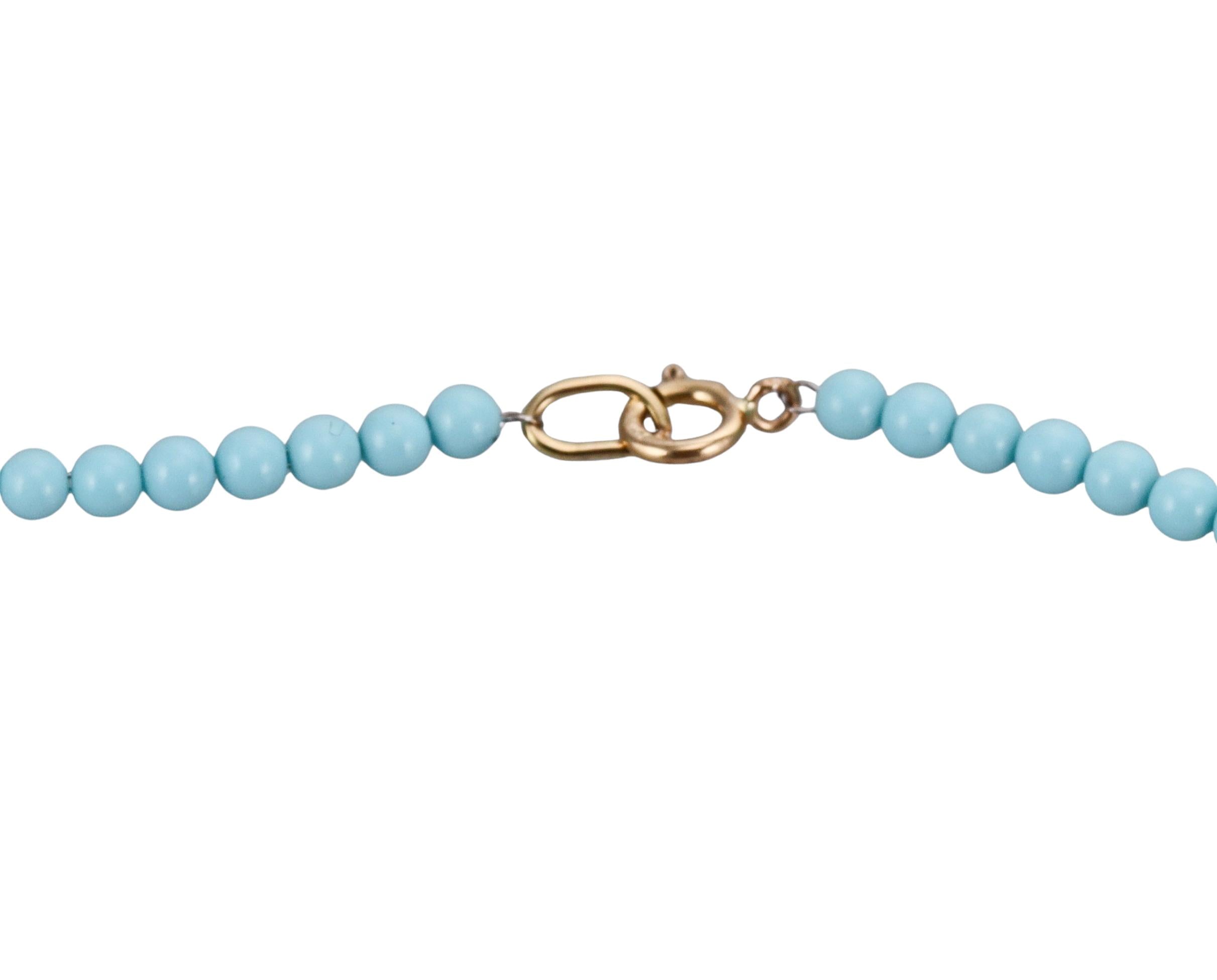 Mastrogioielli Gold Turquoise Sagittarius Zodiac Charm Necklace