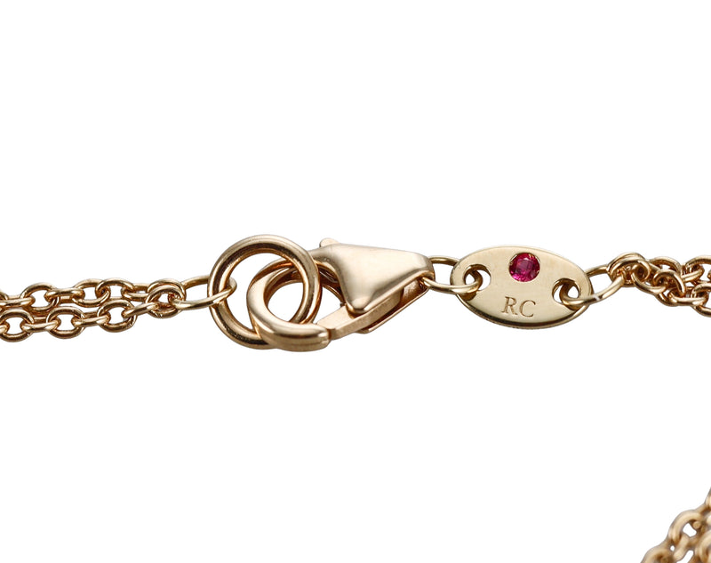 Roberto Coin Classica Parisienne Gold Diamond Double Chain Necklace