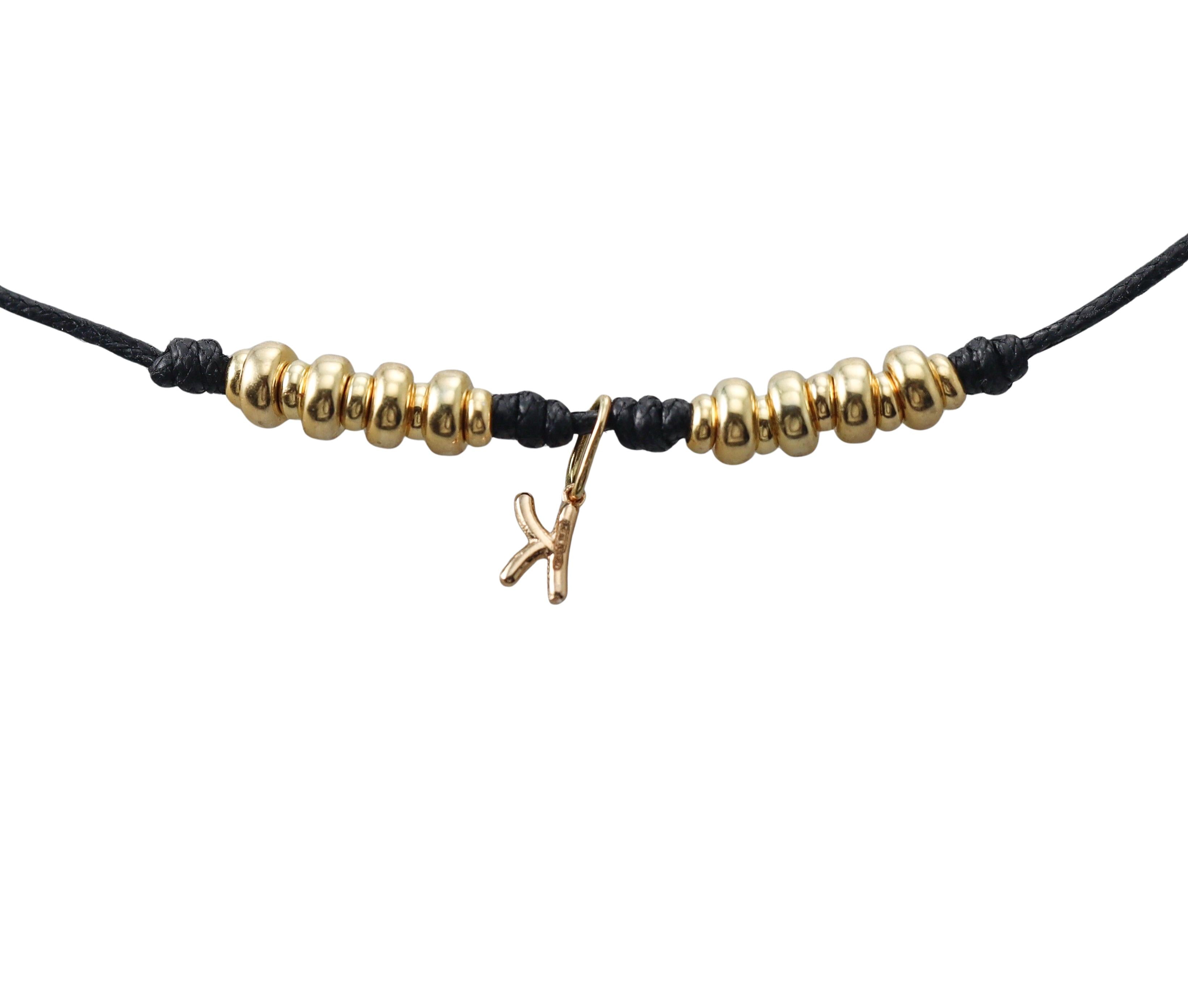 Mastrogioielli Gold Diamond Letter K Charm Necklace