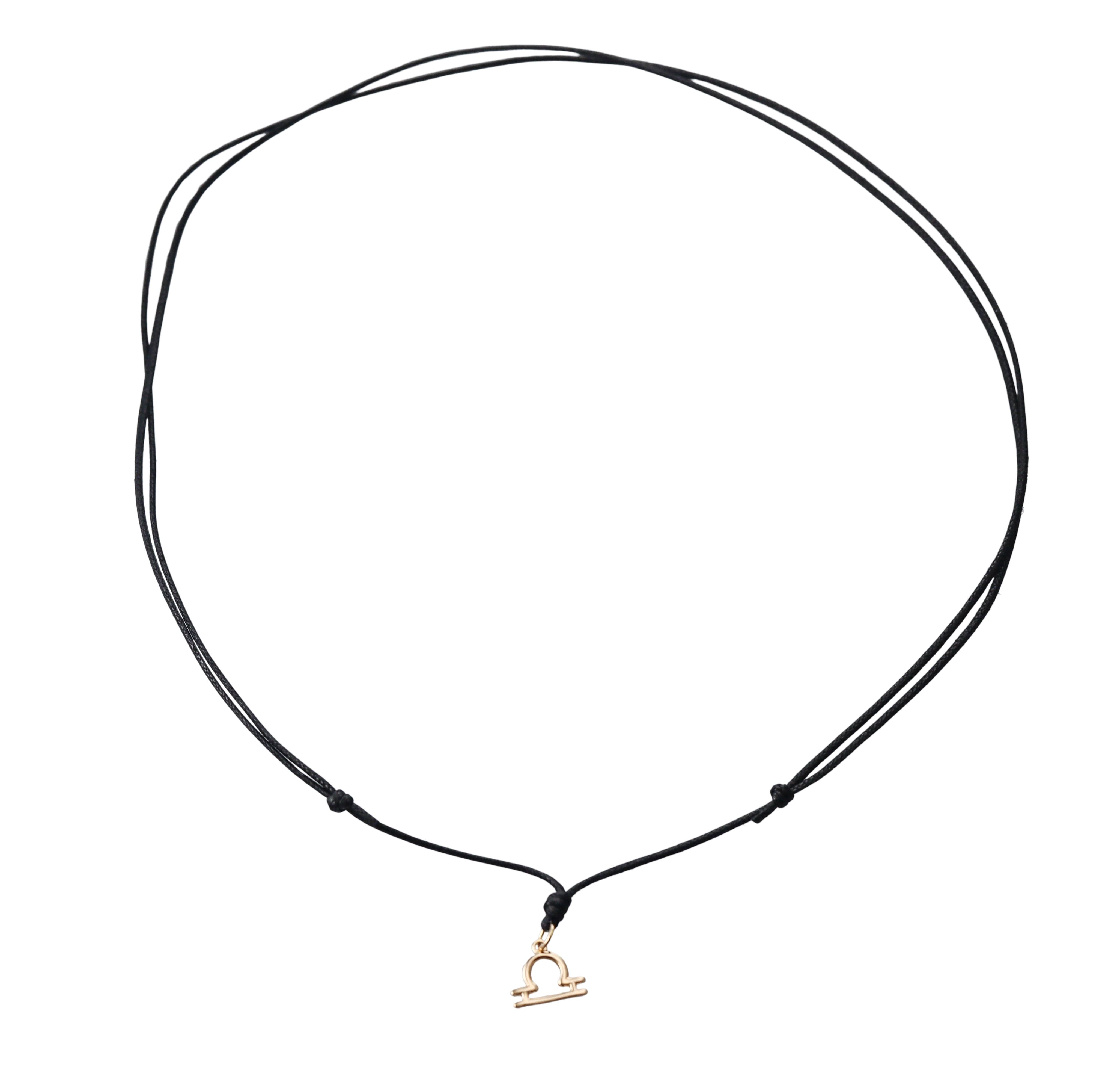 Mastrogioielli Gold Libra Zodiac Charm Necklace