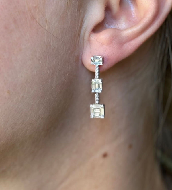 Mimi Milano Esseredivenire Diamond Gold Drop Earrings