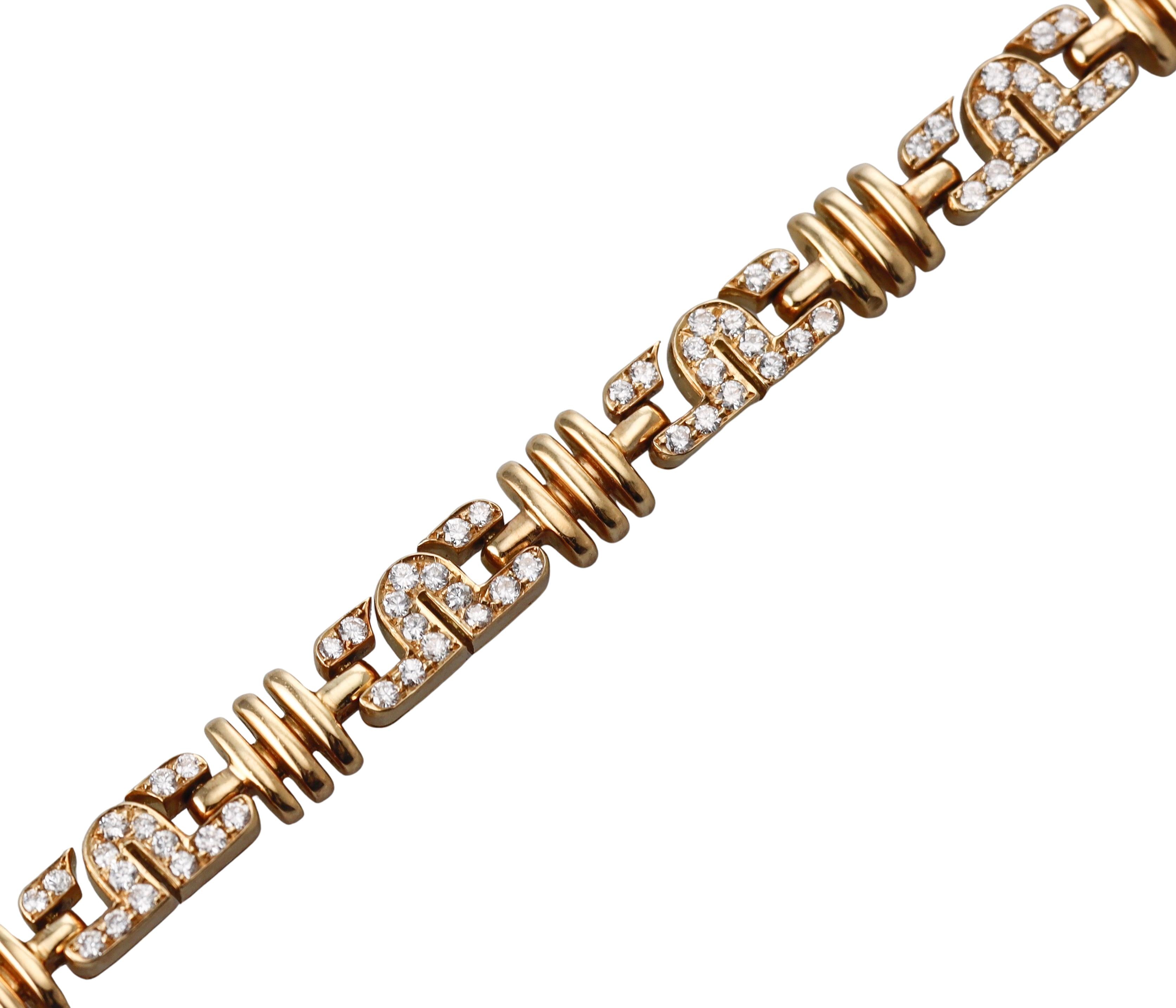Bulgari Parentesi Diamond Gold Bracelet