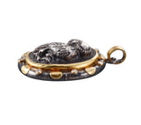 Ancient Inspired Gold Silver Diamond Athena's Owl Pendant Charm