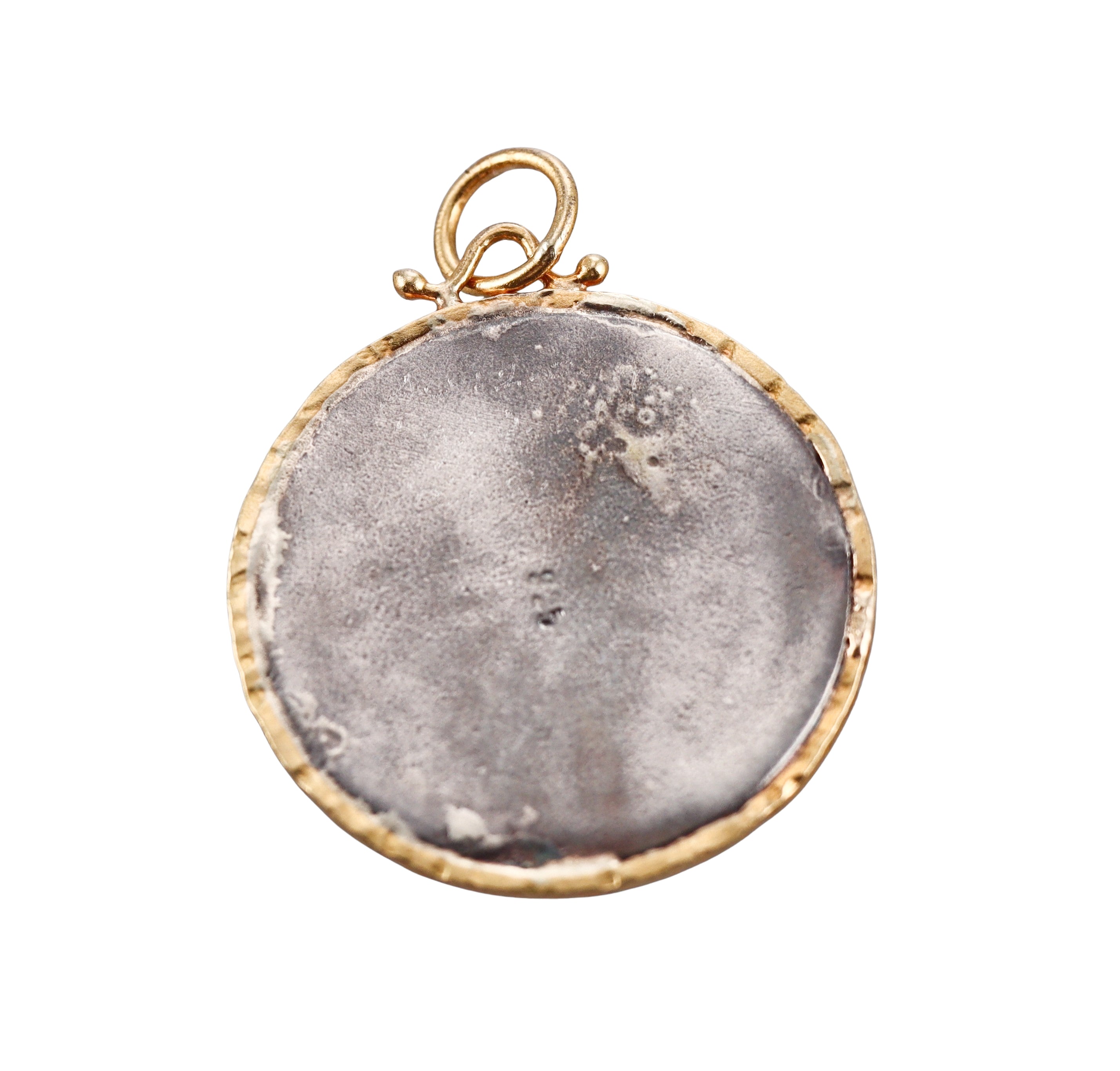 Ancient Inspired Gold Silver Diamond Zodiac Pendant