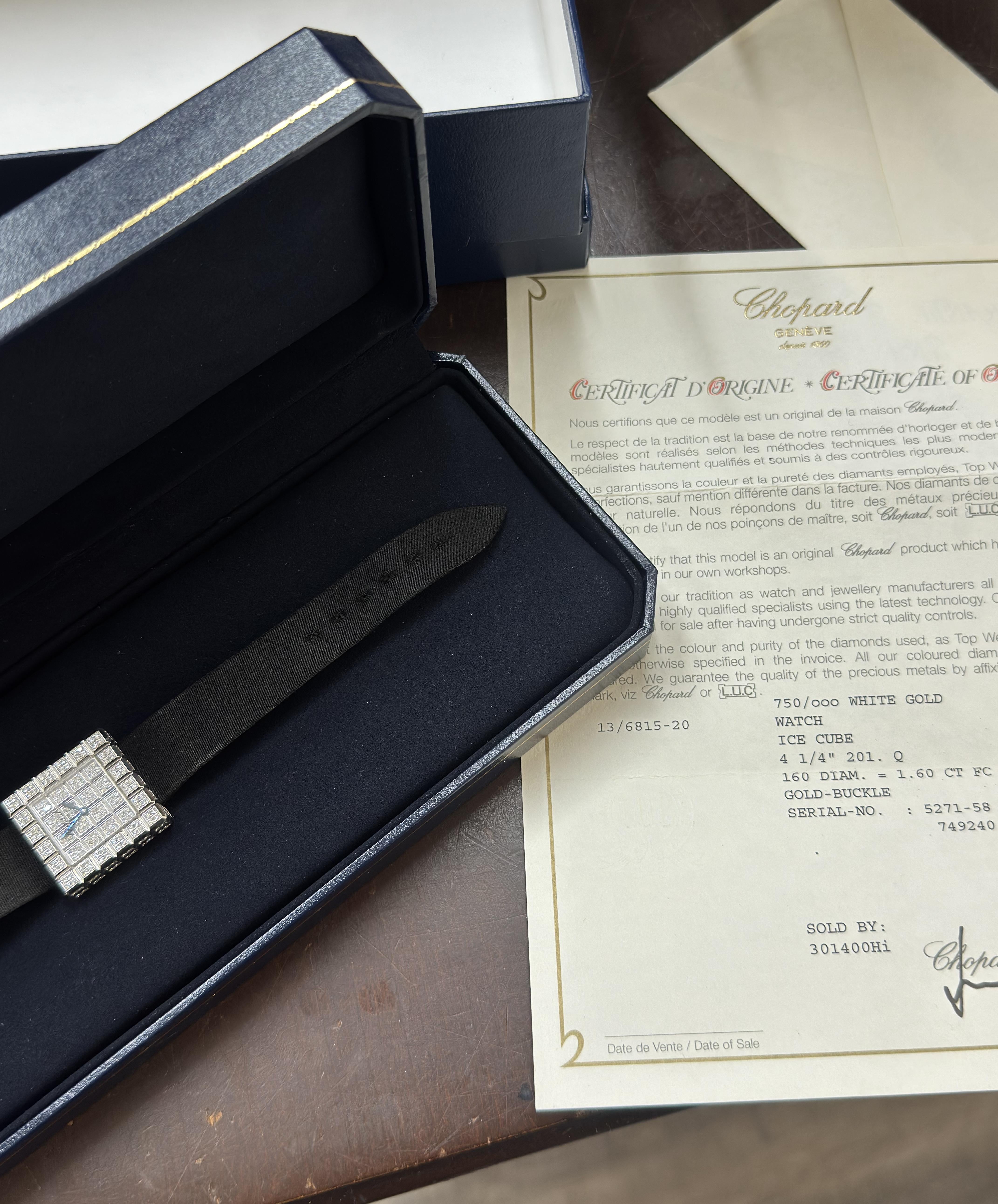 Chopard Ice Cube Diamond White Gold Ladies Watch 13/6815-20