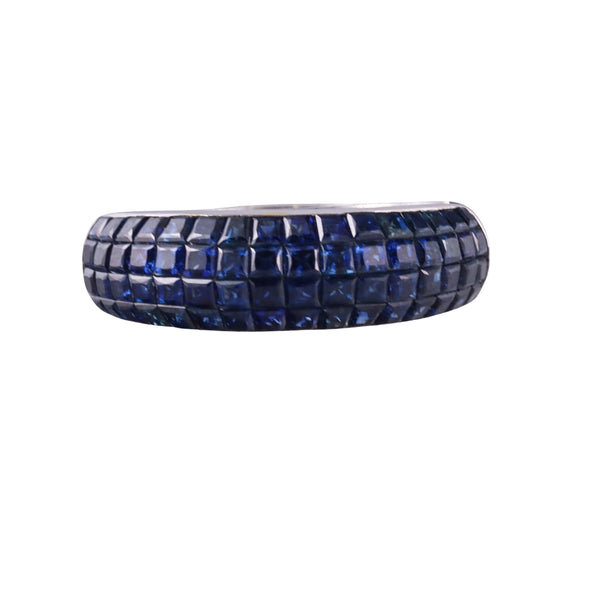 Damiani 4.75ctw Invisible Set Sapphire 18k Gold Ring
