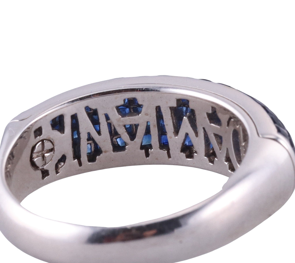 Damiani 4.75ctw Invisible Set Sapphire 18k Gold Ring – Oak Gem