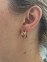 Bulgari Parentesi Diamond Gold Hoop Earrings